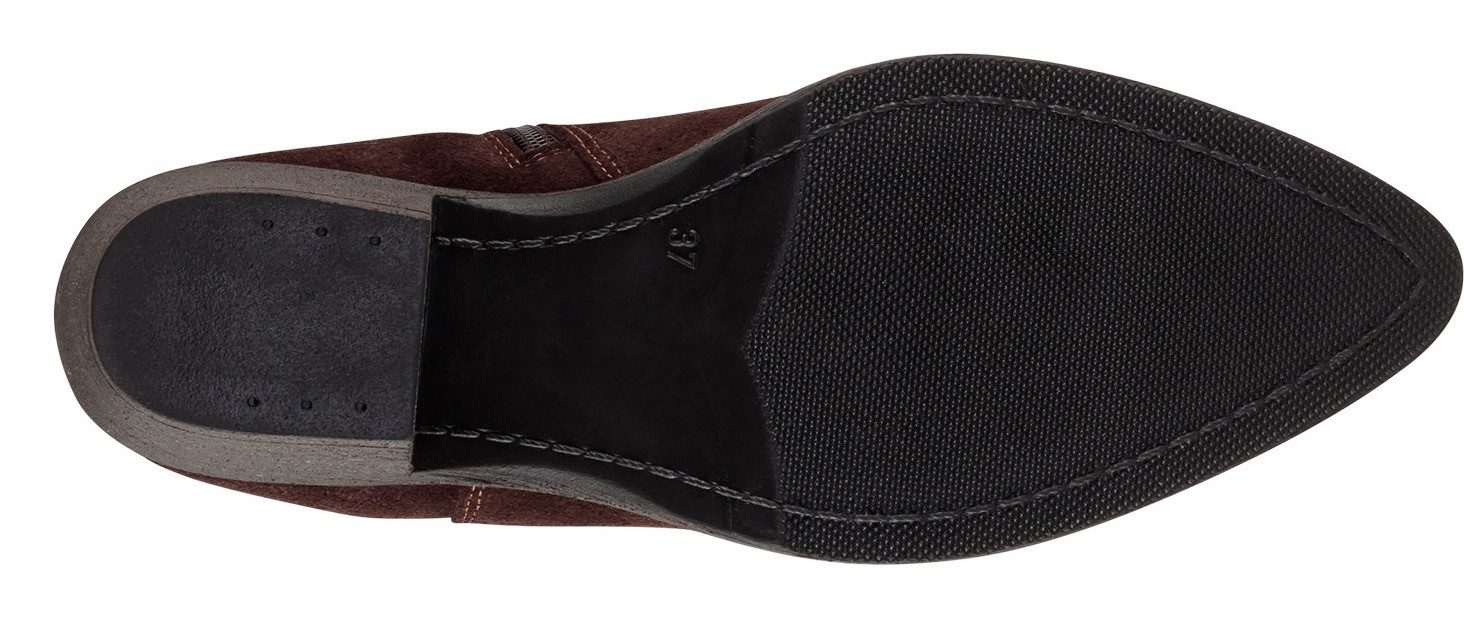 Tamaris Chelseaboots, Blockabsatz, Cowboy Stiefelette, Westernstiefelette mit Gummizug