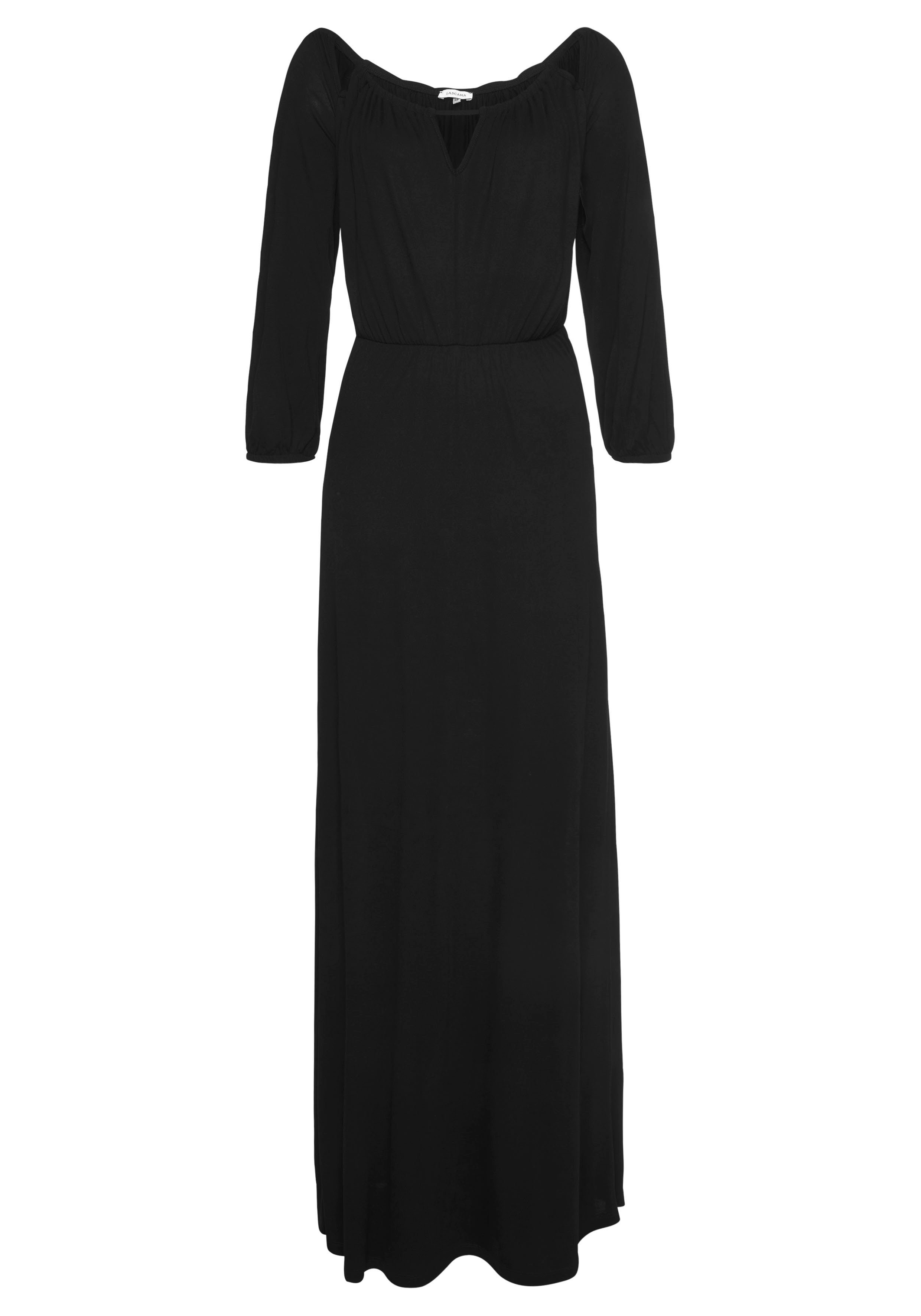 LASCANA Maxikleid mit Cut-outs am Ausschnitt, günstig online kaufen