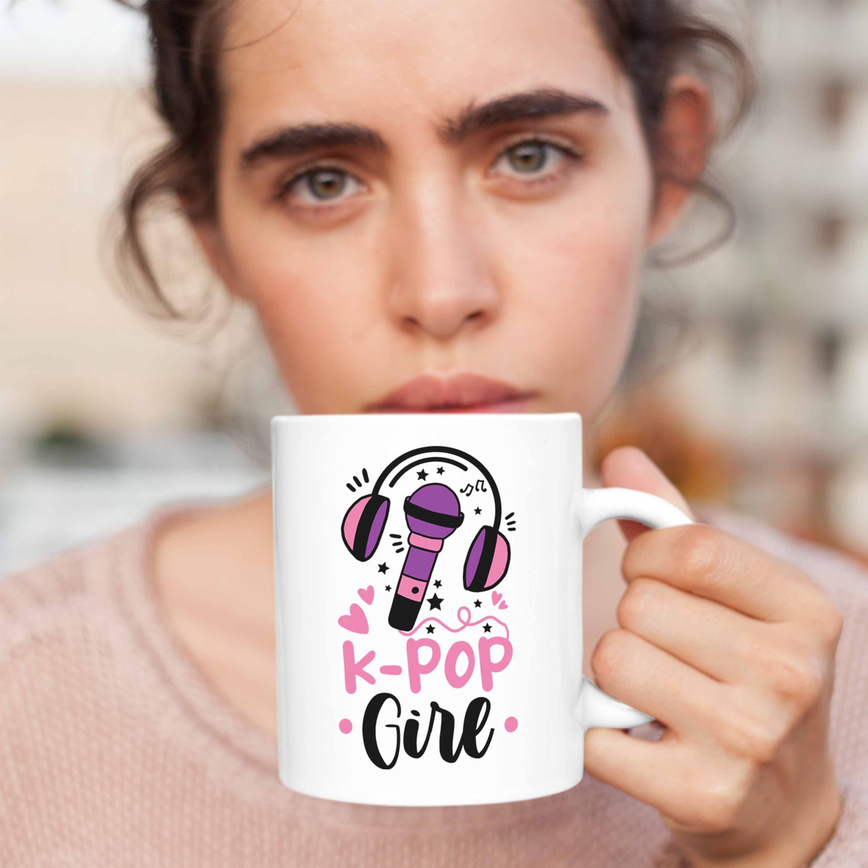 Trendation Tasse K Trendation für Liebhaber Weiss Tasse Geschenk - Girl Pop K-Pop