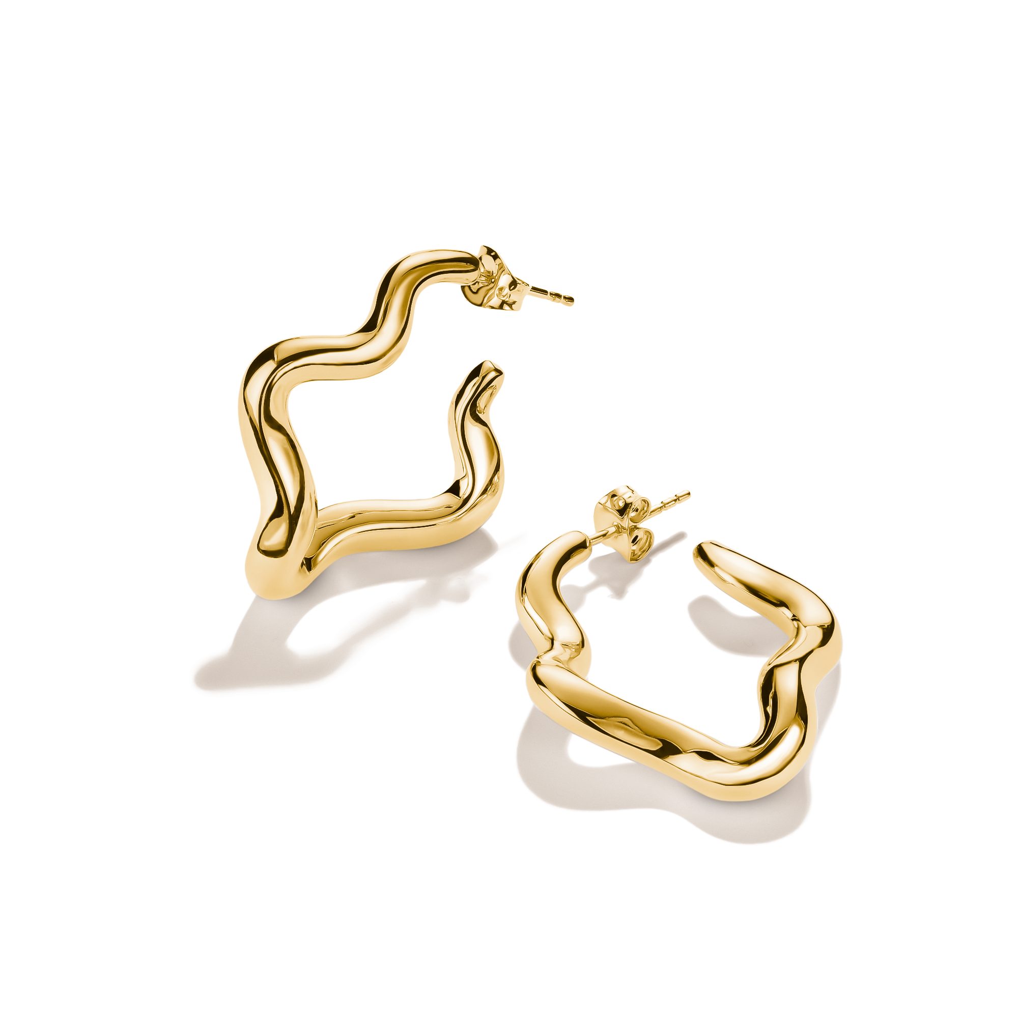 THOMAS SABO Paar Creolen Wellige Creolen gelbgoldfarben