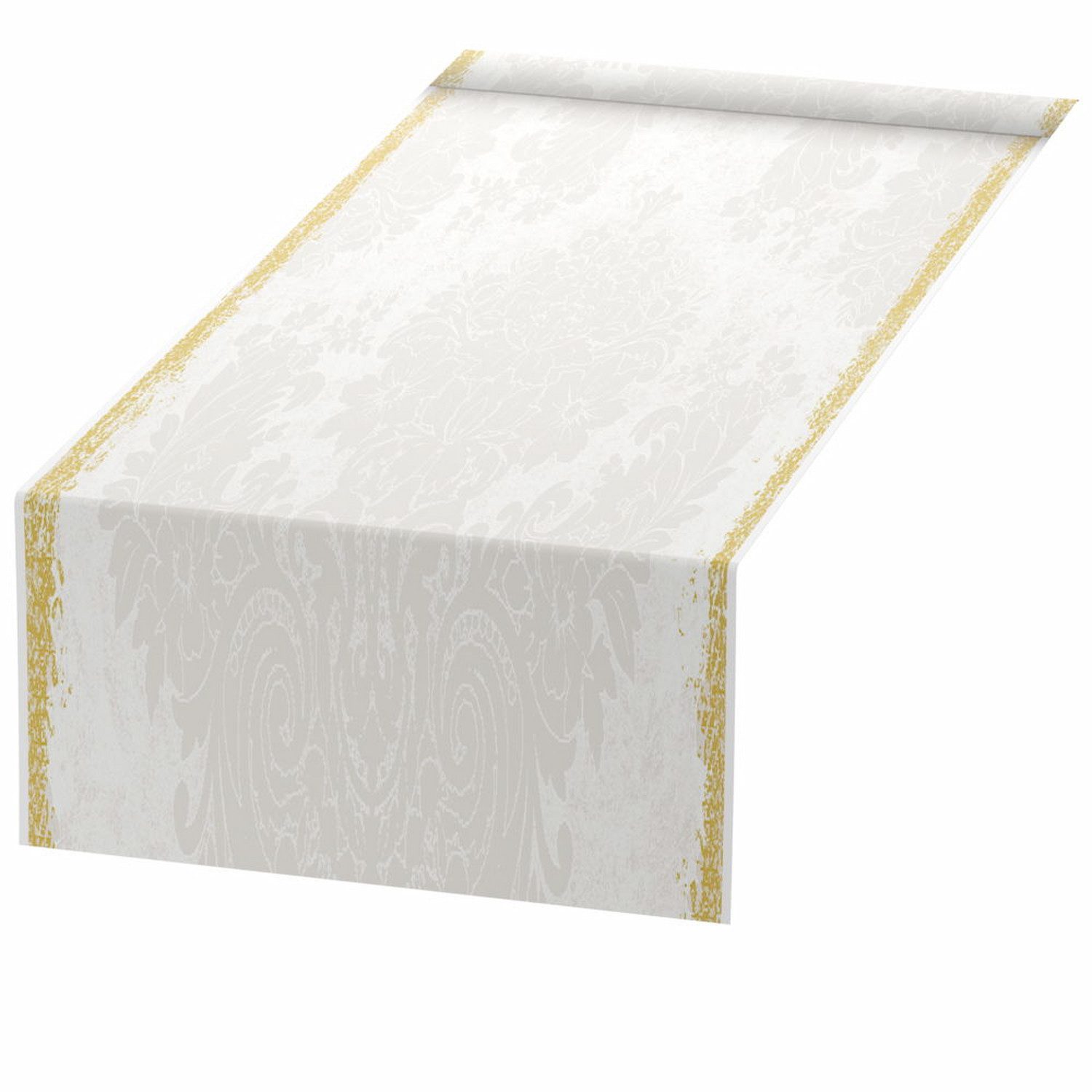 Duni Tischläufer 1 Dunicel® Tete-á-Tete, Royal weiß, 0,4 m x 24m, 183400