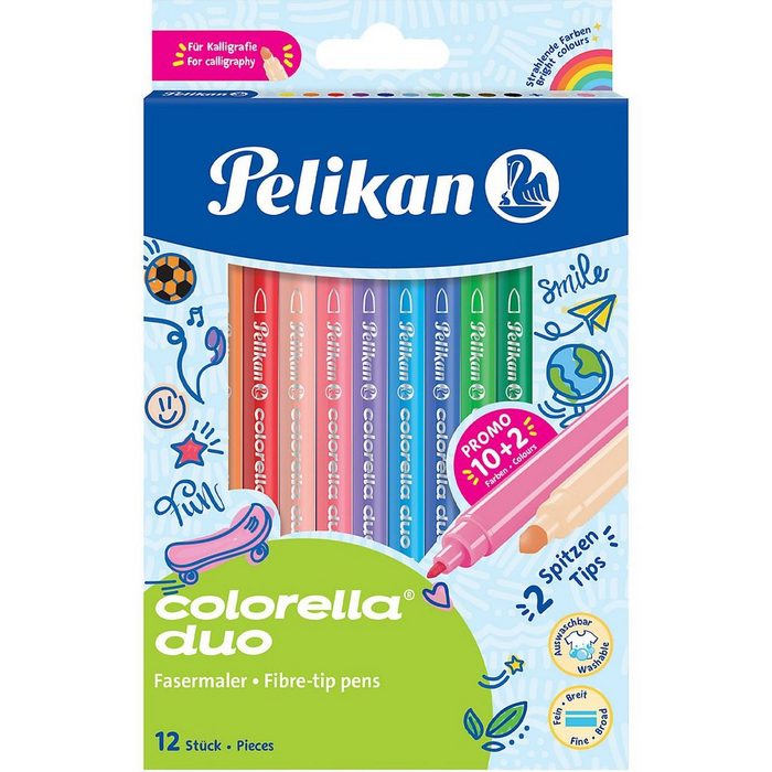 Pelikan Filzstift Doppelfasermaler Colorella Duo 12 Farben