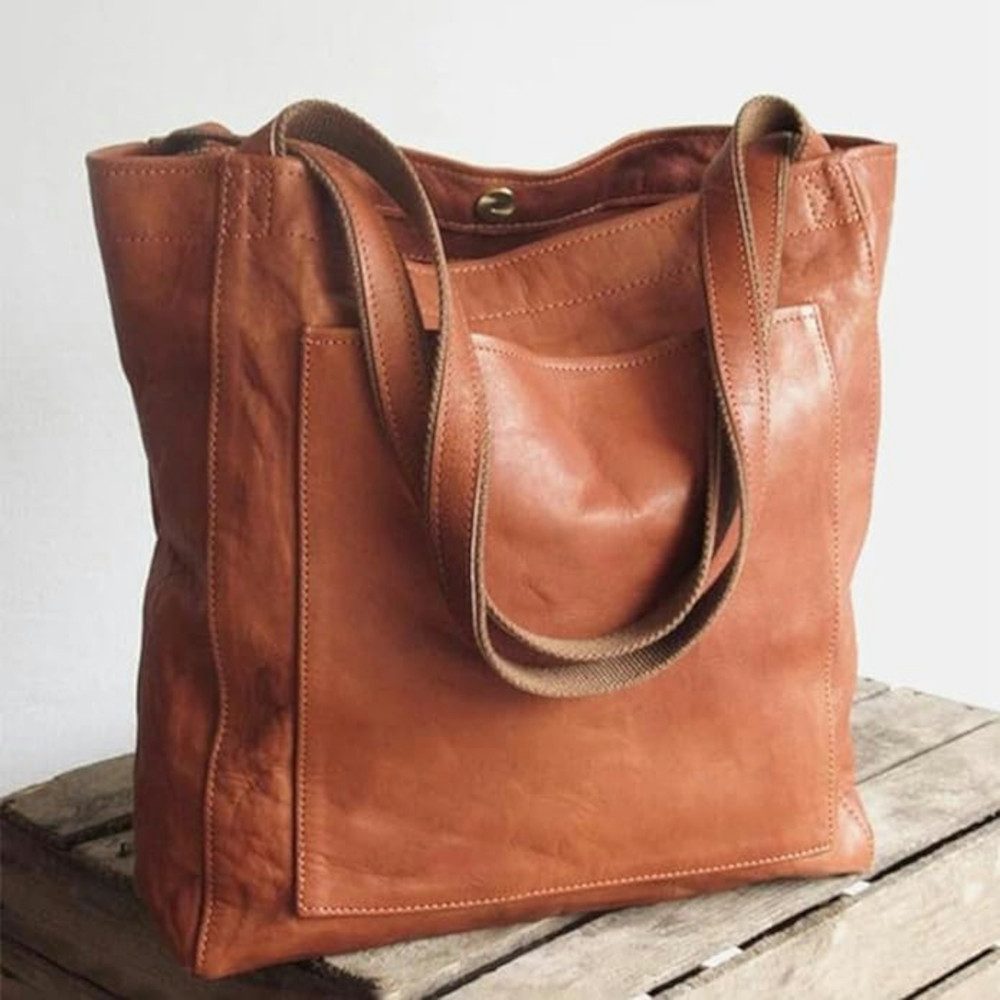 UE Stock Shopper Damen Retro Große Handtasche Umhängetasche Tragetasche Shopper Braun, für praktischen täglichen Gebrauch