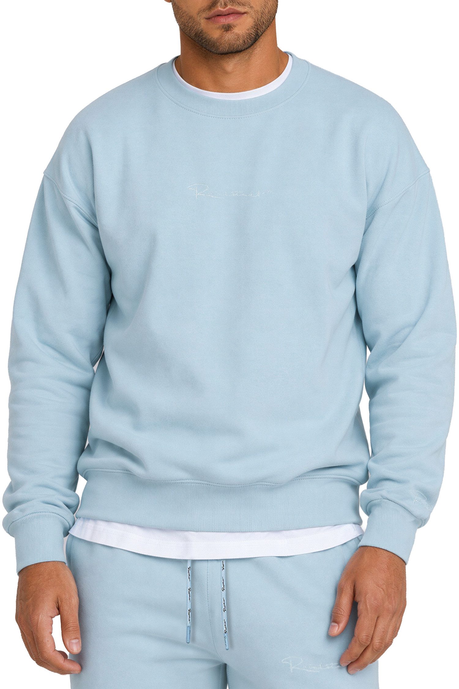 Reichstadt Sweatshirt Herren Regular Fit Pullover Logo-Stitching 23RS037 mit Eleganten Details