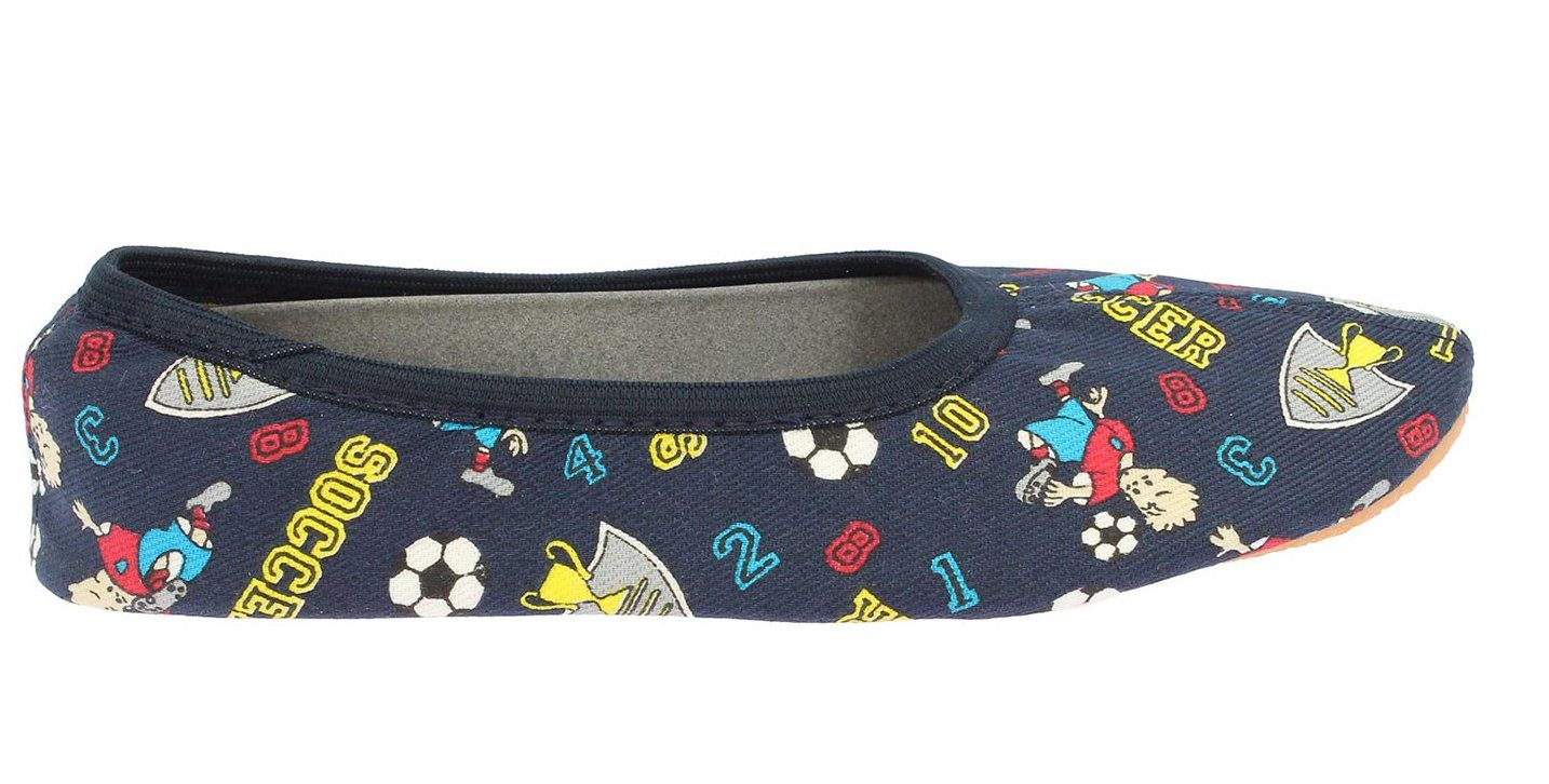 Beck Schläppchen Soccer Gymnastikschuh (mit rutschfester Gummisohle) aus Naturkautschuk, atmungsaktive Baumwolle – Bild 4 von 5