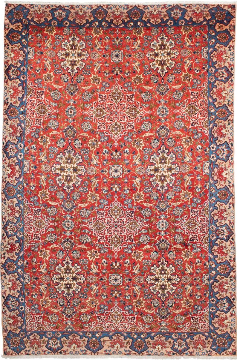 Orientteppich Isfahan 201x323 Handgeknüpfter Orientteppich / Perserteppich, Nain Trading, rechteckig, Höhe: 8 mm