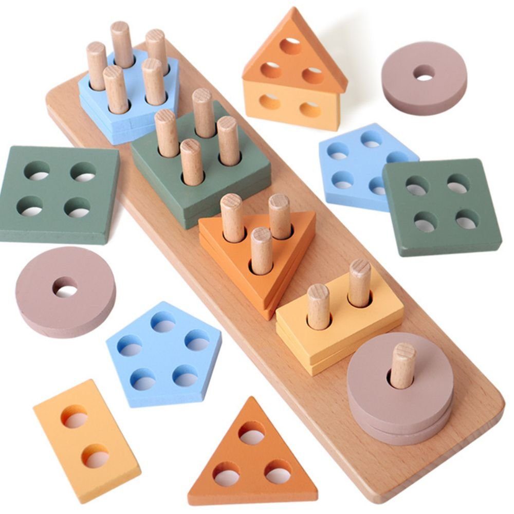 SOTOR Steckspielzeug Montessori-Stapel- und Sortierspielzeug 1 2 3 Jahre -Aktivitäts