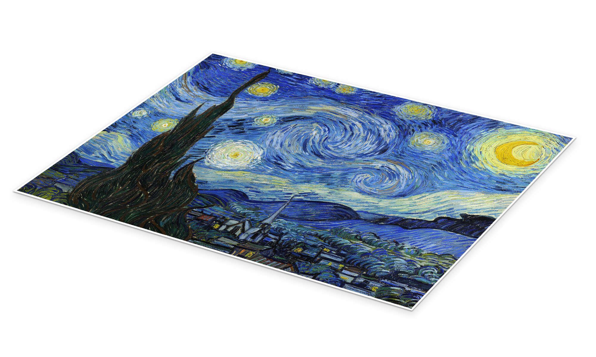 Posterlounge Wandbild Sternennacht, Vincent van Gogh, erhältlich als Poster günstig online kaufen