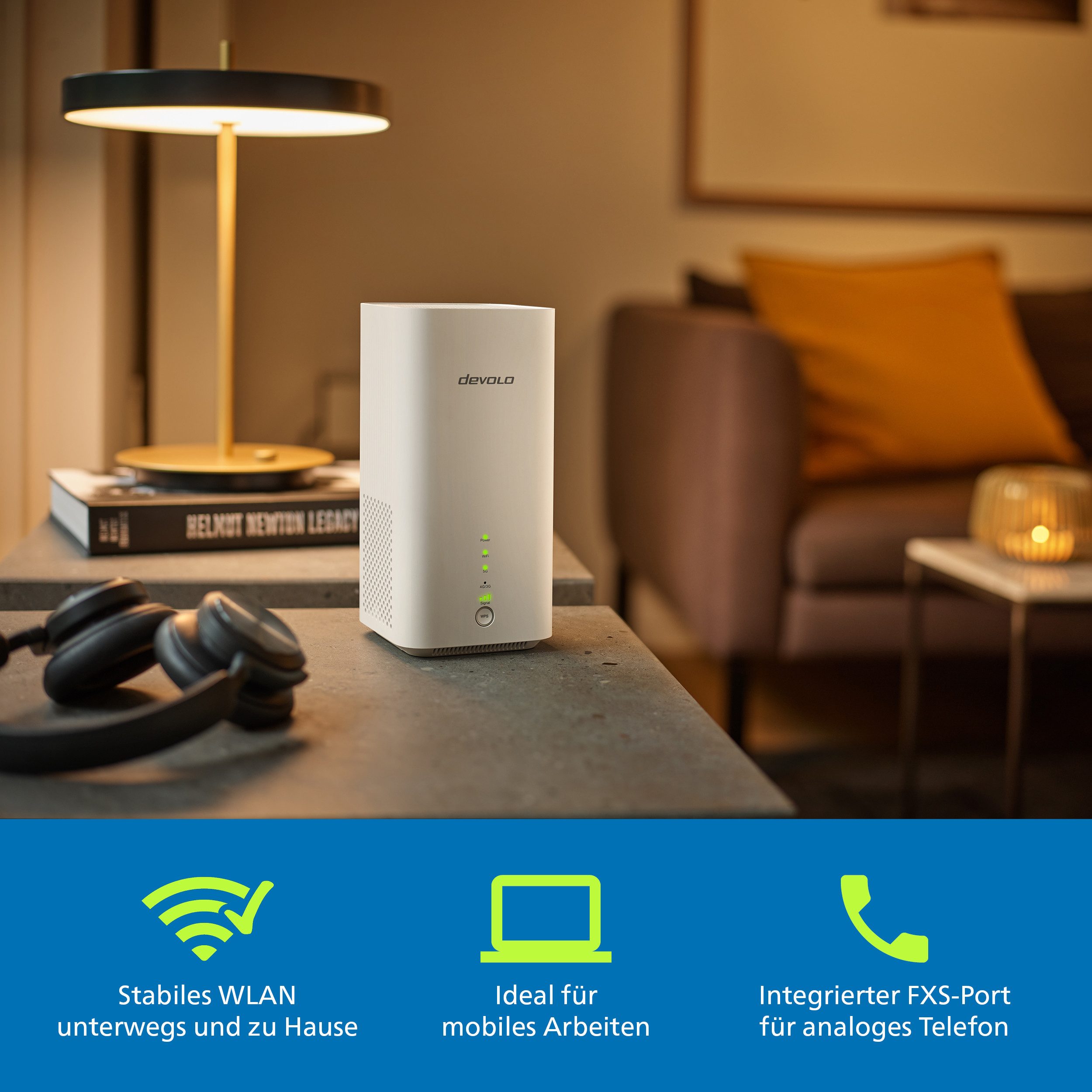 DEVOLO WiFi 6 Router 3600 5G LTE WLAN-Router, Mobiler 5G Router SIM-Karte WLAN-Router