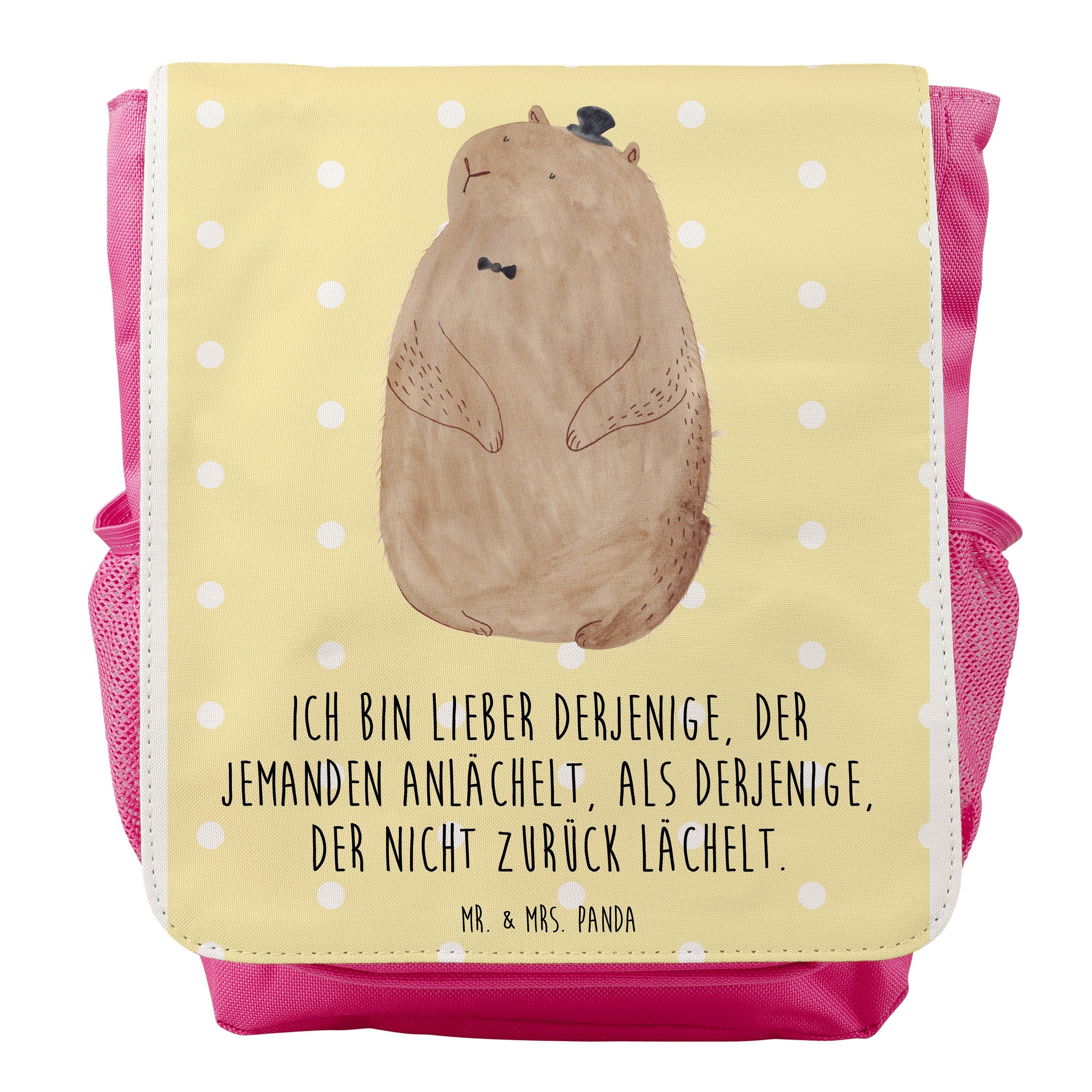 Mr. & Mrs. - Pastell Kinderrucksack - Gelb Murmeltier Kleiner Geschenk, Panda K Rucksack, Tiermotive