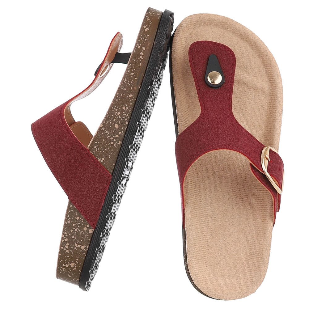 Ital-Design Modische Flip-Flops mit Schnalle für Damen Zehentrenner (915122 günstig online kaufen