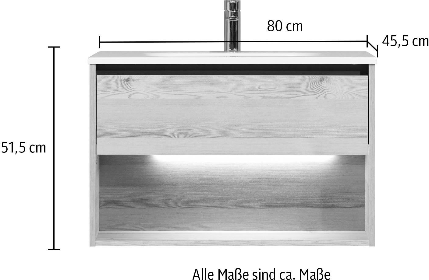 Saphir Badmöbel-Set Quickset 393, (Komplett-Set, 6-St)