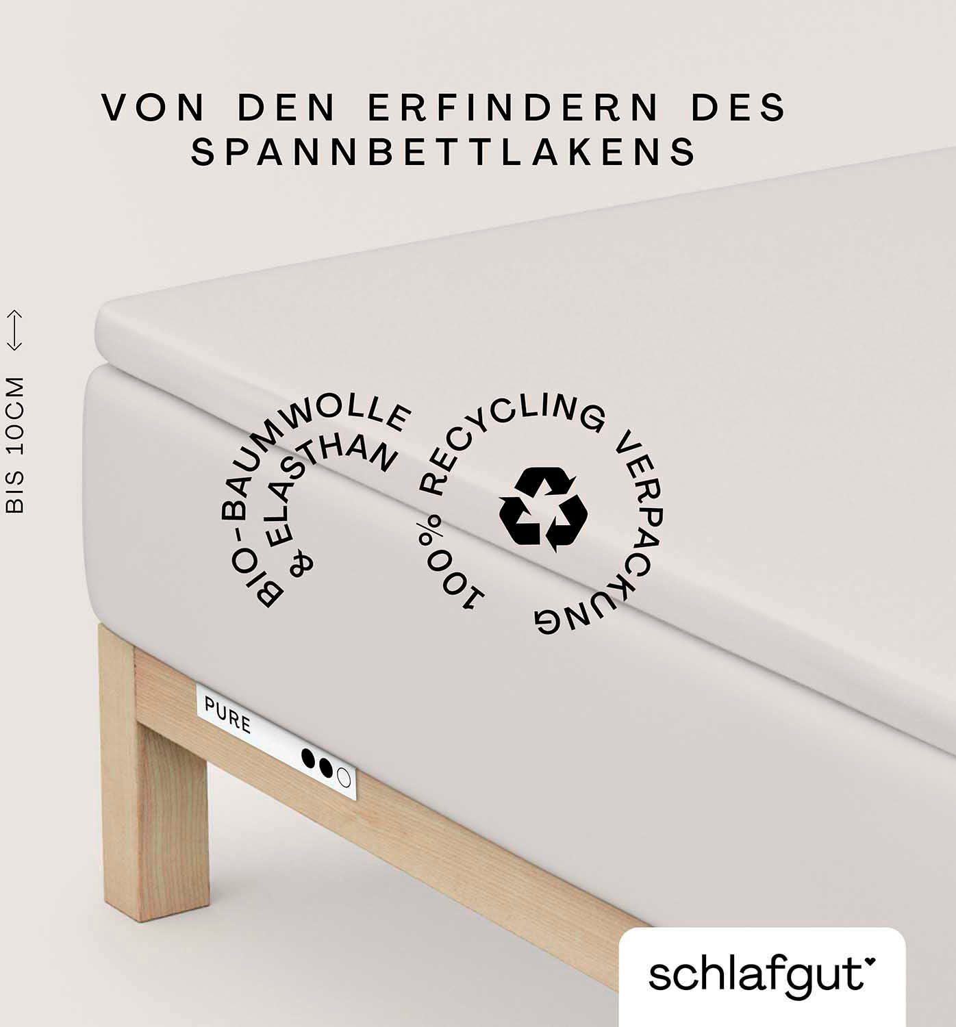 Schlafgut Spannbettlaken PURE TOPPER in Gr. 90x200, 140x200 oder 180x200 cm günstig online kaufen