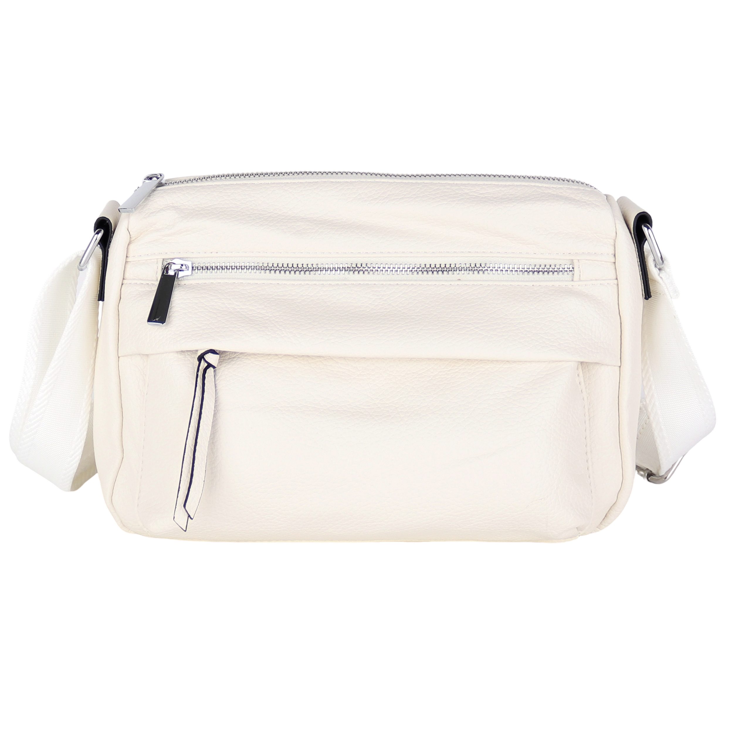 MIRROSI Umhängetasche Damen, Veganleder Crossbody Tasche Bag, Schultertasche (Extra schlichtes Design mit einem 38 mm breiten Tragegurt, 30x19x14cm), Schlichter, verstellbarer Schulterriemen