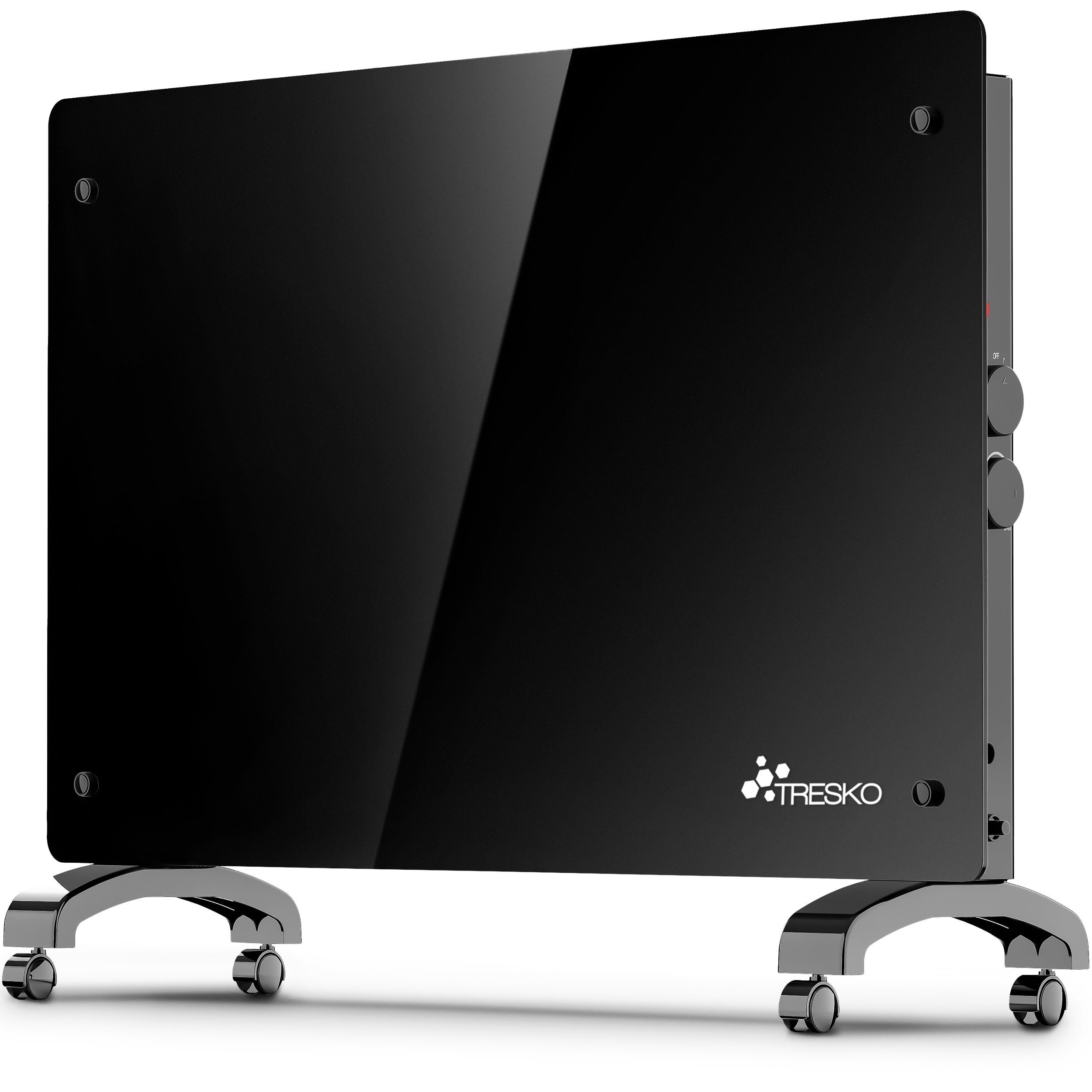TRESKO Konvektor Glaskonvektor Elektroheizung 1500 & 2000W, 2000 W, APP WiFi Funktion, Glasheizung elektrisch
