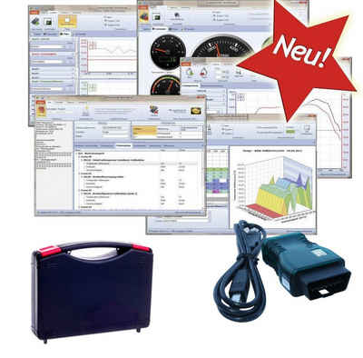 Brotos® OBD2-Diagnosegerät OBD2 KFZ Diagnose Testerset komplett mit Interface und Software