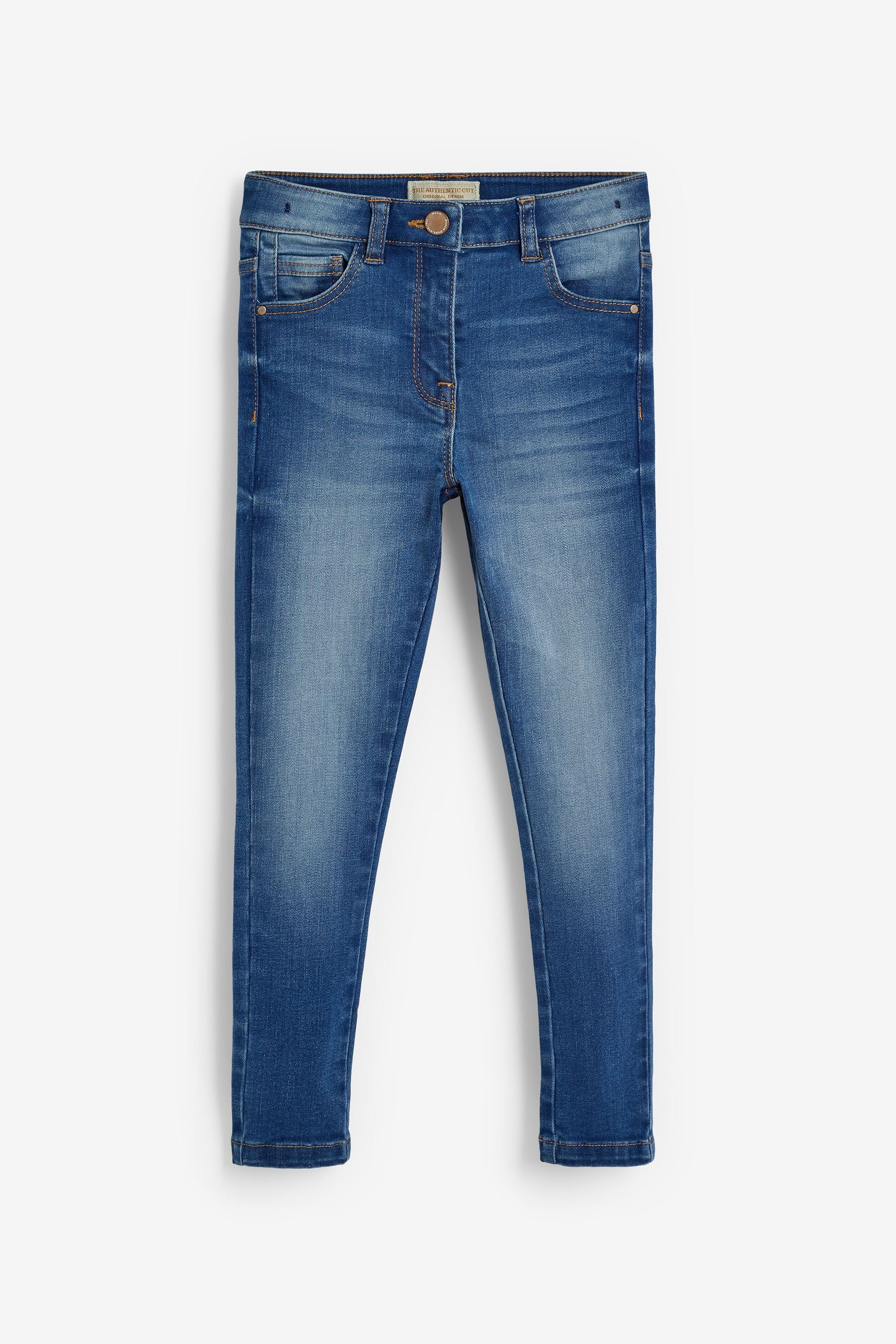 Next Slim-fit-Jeans Skinny Jeans (3–16 Jahre) – Slim Fit (1-tlg) Mid Blue Denim