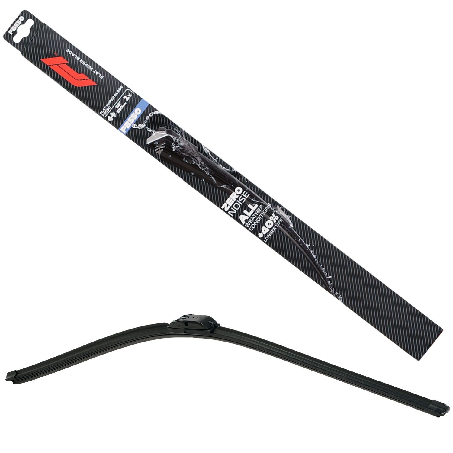 Formula 1 Scheibenwischblätter F1 FB550 Wischerblatt 550mm Scheibenwischer, vorne, (Packung), 22" Flachbalkenwischer Spoiler Multi Adapter-System Fahrer Beifahrer