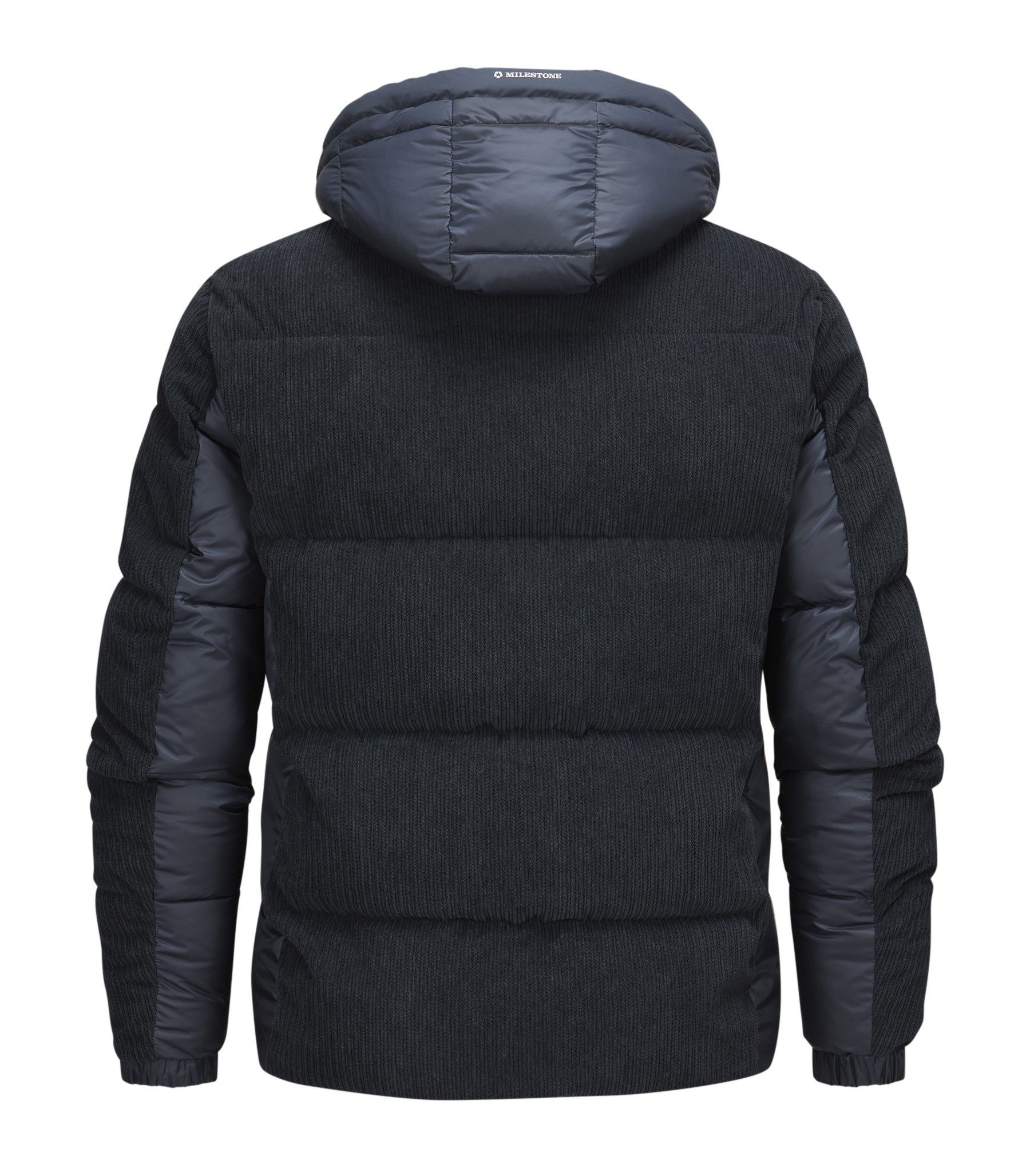 Milestone Steppjacke MSCordoba im Materialmix aus samtiger Cord-Qualität mit Kapuze