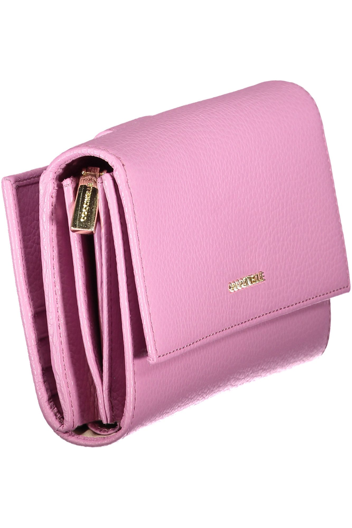 COCCINELLE Geldbörse, Damen-Geldbörse Lila Metallic mit Doppelöffnung und Münzfach