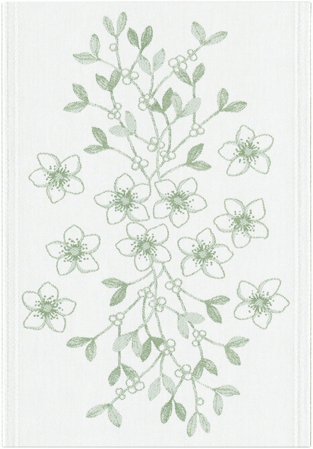 EKELUND MASTER WEAVERS 1692 Geschirrtuch Küchenhandtuch Ellie grün 35x50 cm, (1-tlg., 1 x Geschirrtuch), gewebt