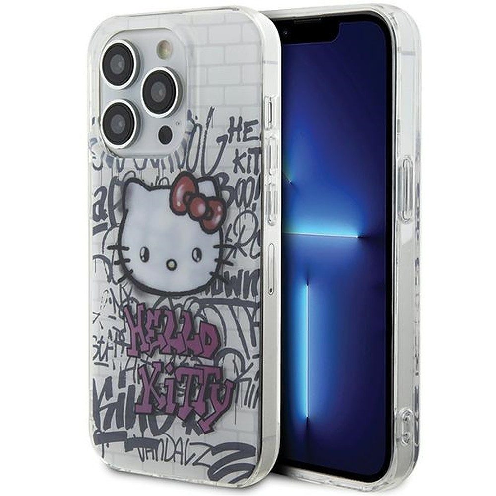 Hello Kitty Handyhülle Schutzhülle Hartschale Motivhülle 6,1 Zoll, IML-Druck, Hartschale, Graffiti-Motiv, Lizenzprodukt
