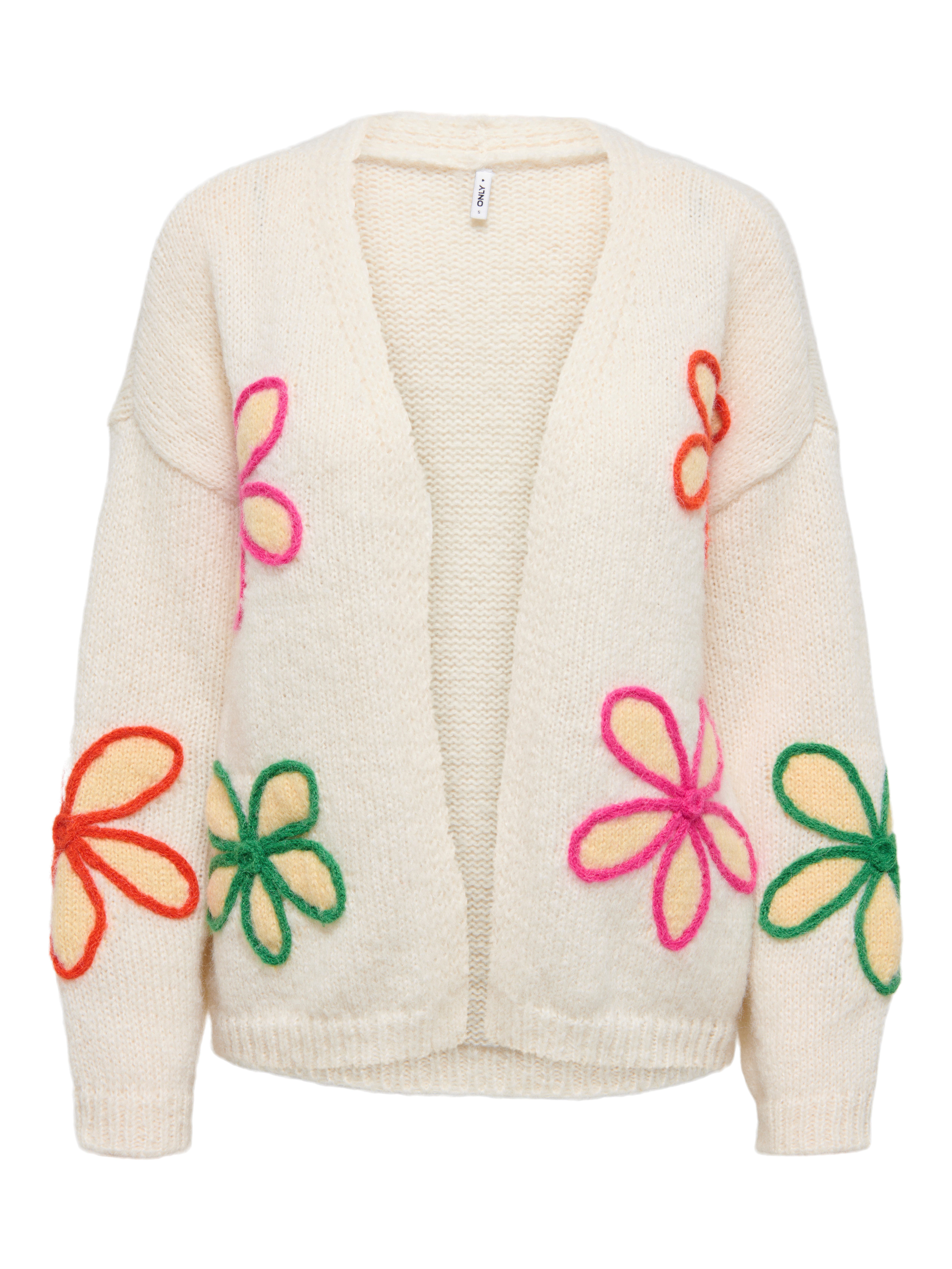 ONLY Strickjacke ONLMARNIA LIFE LS FLOW OPEN CARD CS KNT mit 3D-Stickerei günstig online kaufen
