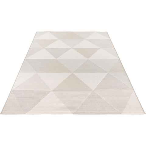 Teppich Sevres, ELLE DECORATION, rechteckig, Höhe: 4 mm, Flachgewebe, Geometrisches-Design, Dreiecke, Robust, Pflegeleicht