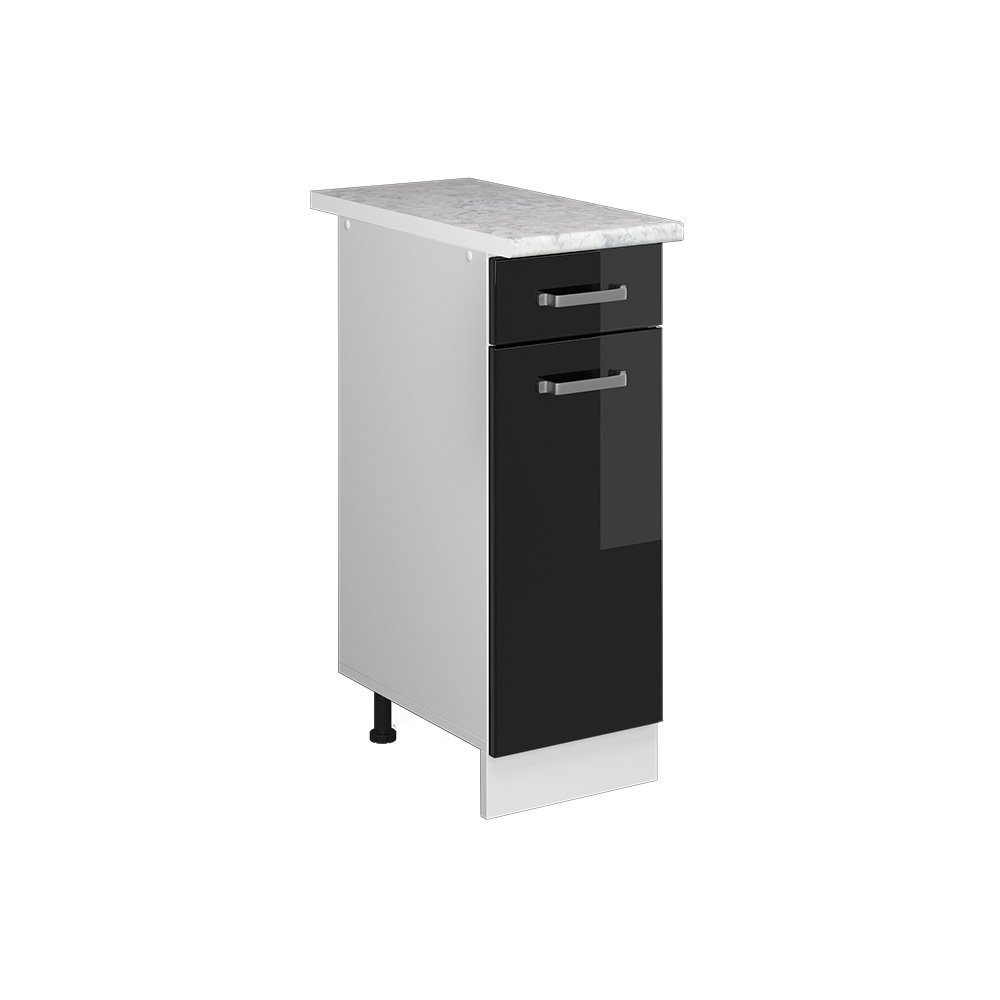 Vicco Unterschrank R-Line, Schwarz Hochglanz/Weiß, 30 günstig online kaufen