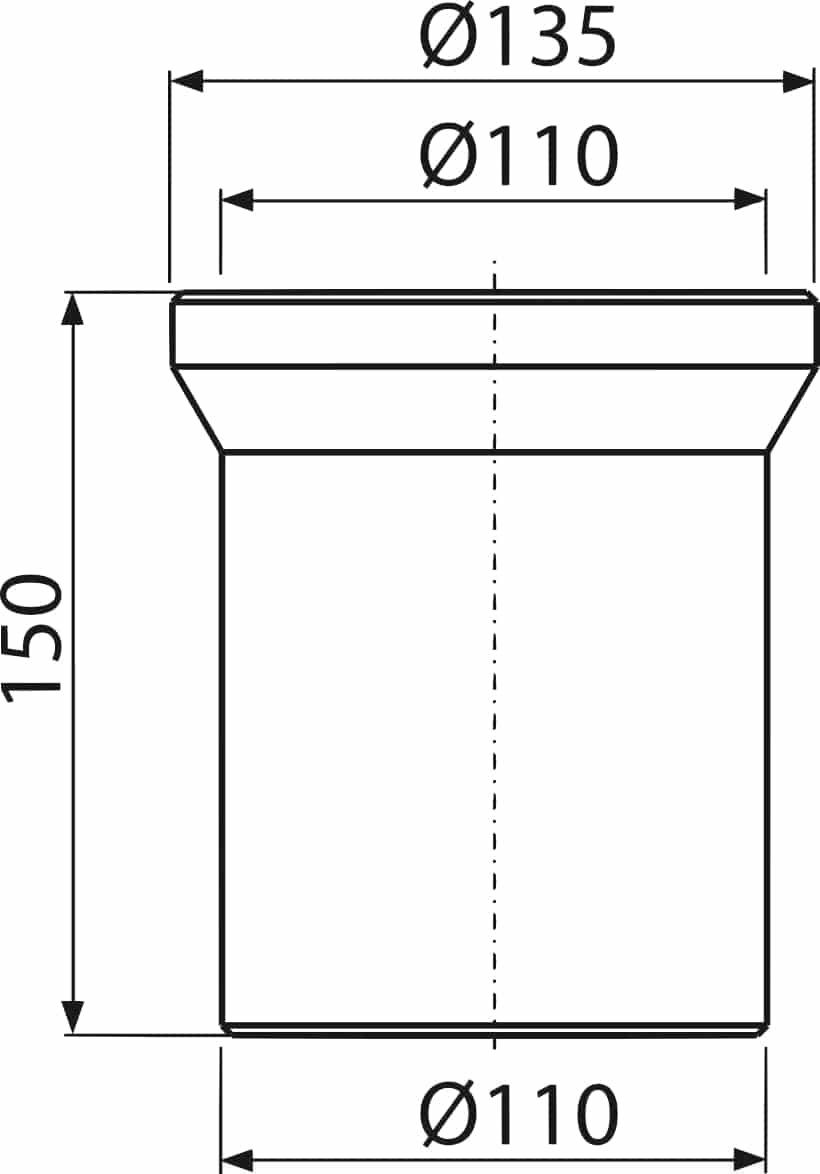 AlcaPlast WC-Anschlussbogen, AlcaPlast A97 WC Flex Anschlußstutzen Universal weiß