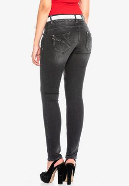 Cipo & Baxx Slim-fit-Jeans mit breiten Ziernähten in Slim Fit