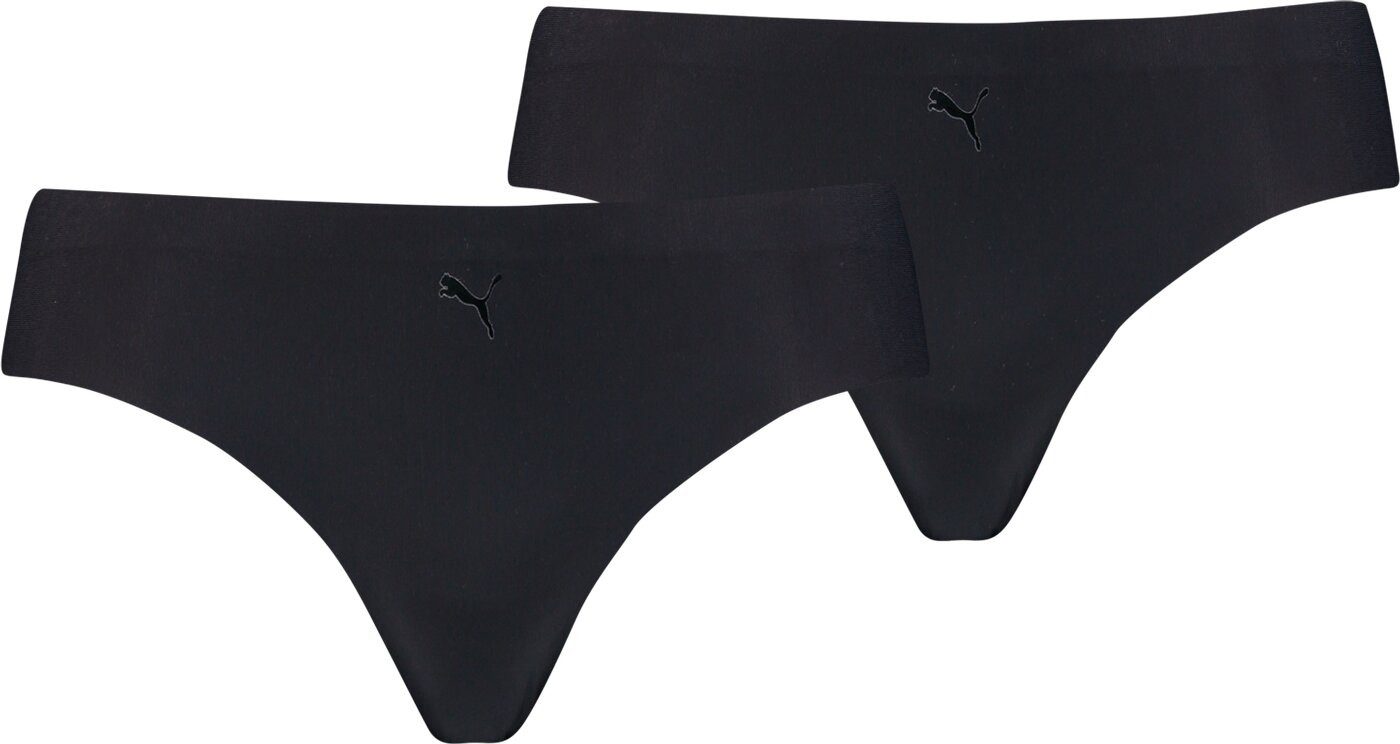 PUMA Bikini-Hose PUMA WOMEN SEAMLESS STRING 2P HANG BLACK