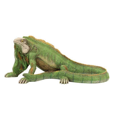 Online-Fuchs Gartenfigur Leguan XL Eidechse Gecko Reptil Tiere groß Teichdeko Terrarium, Maße ca. 55 x 26 x 22 cm, Wetterfest