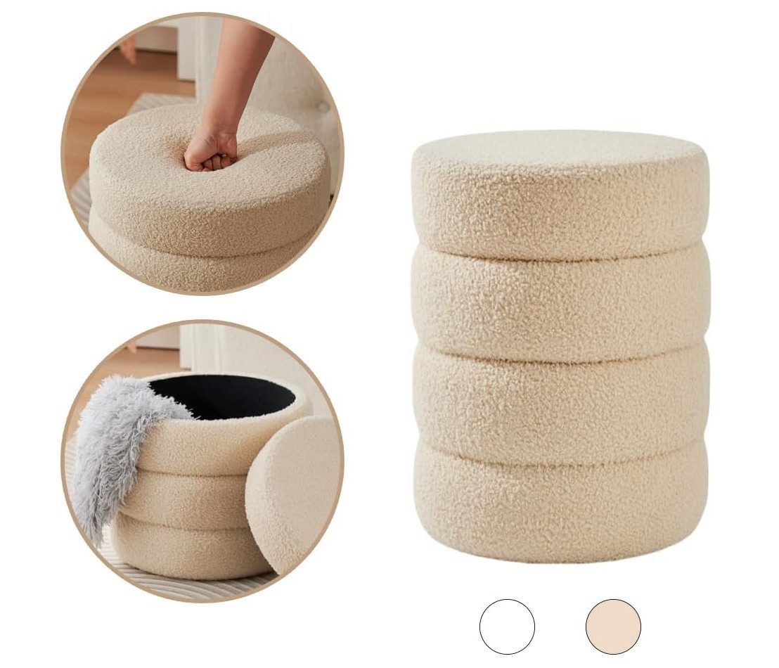 Zedelmaier Sitzhocker Stilvolle Sitzhocker, Polsterhocker, Fußhocker, Schminktisch Hocker