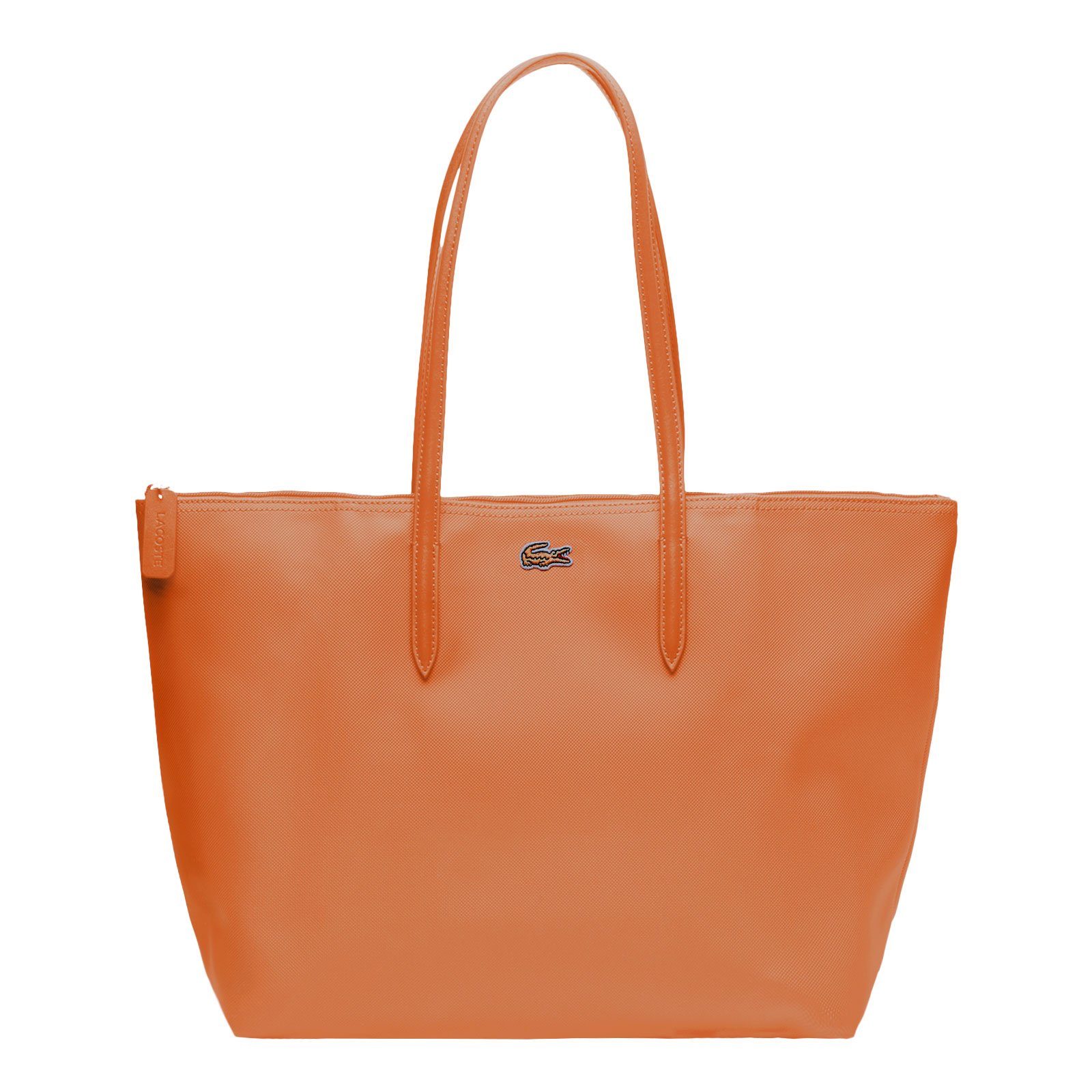 J09 Lacoste Damen Bag, kultigem mandarinier Krokodillogo mit Shopping Handtasche