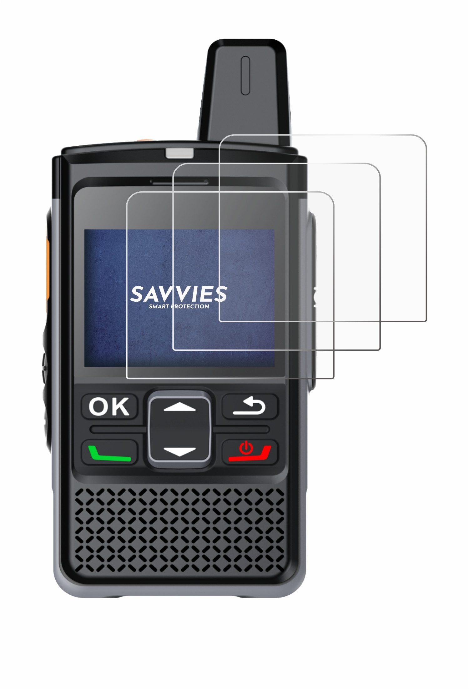 Savvies Displayschutzfolie Schutzfolie für Hytera PNC360S, 6 Stück, Displayschutz Schutz Folie Klar Transparent