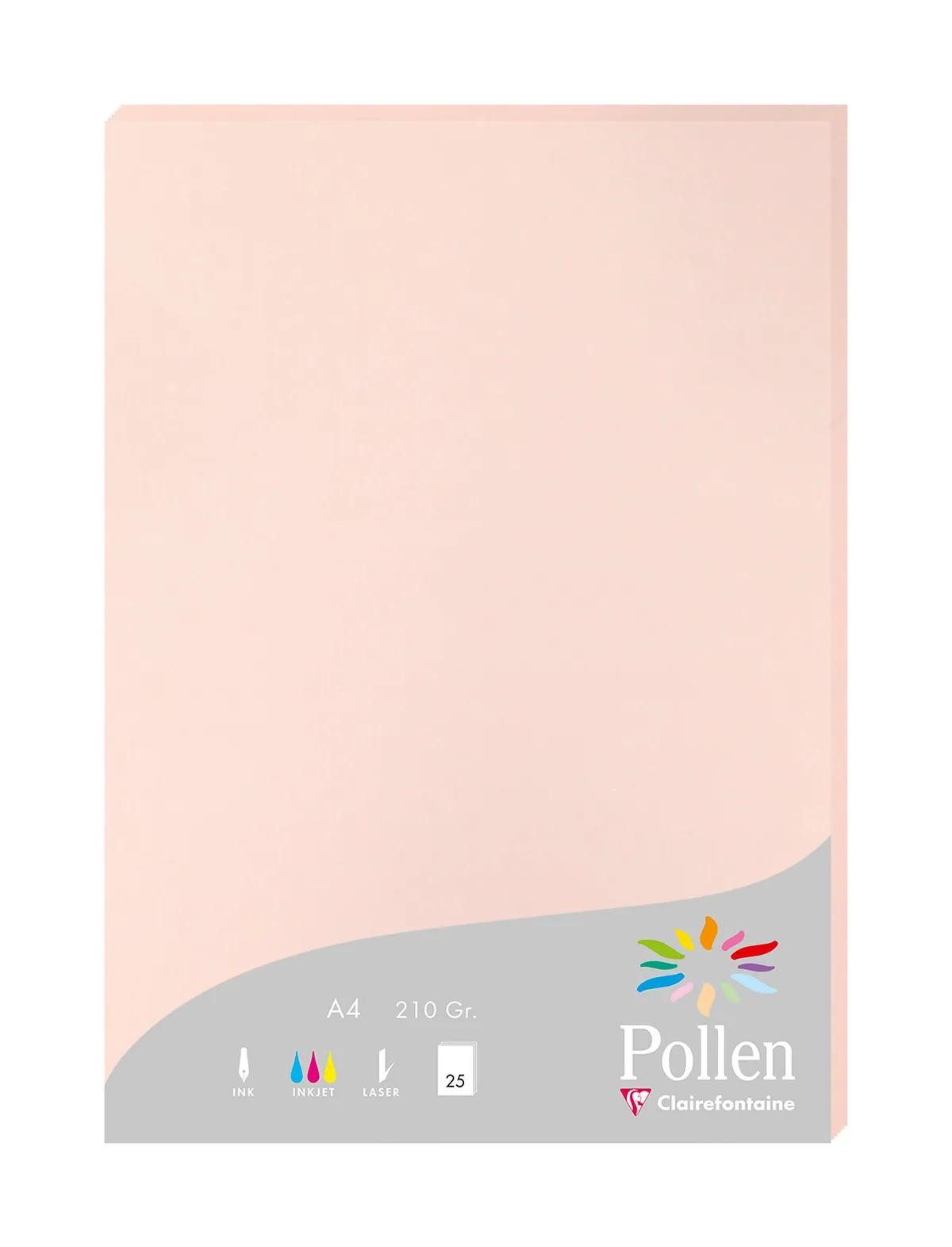 CLAIREFONTAINE Briefumschlag 10x Pollen, Packung mit 25 Blatt A4, 210g - Opaline 24234C, Bogen