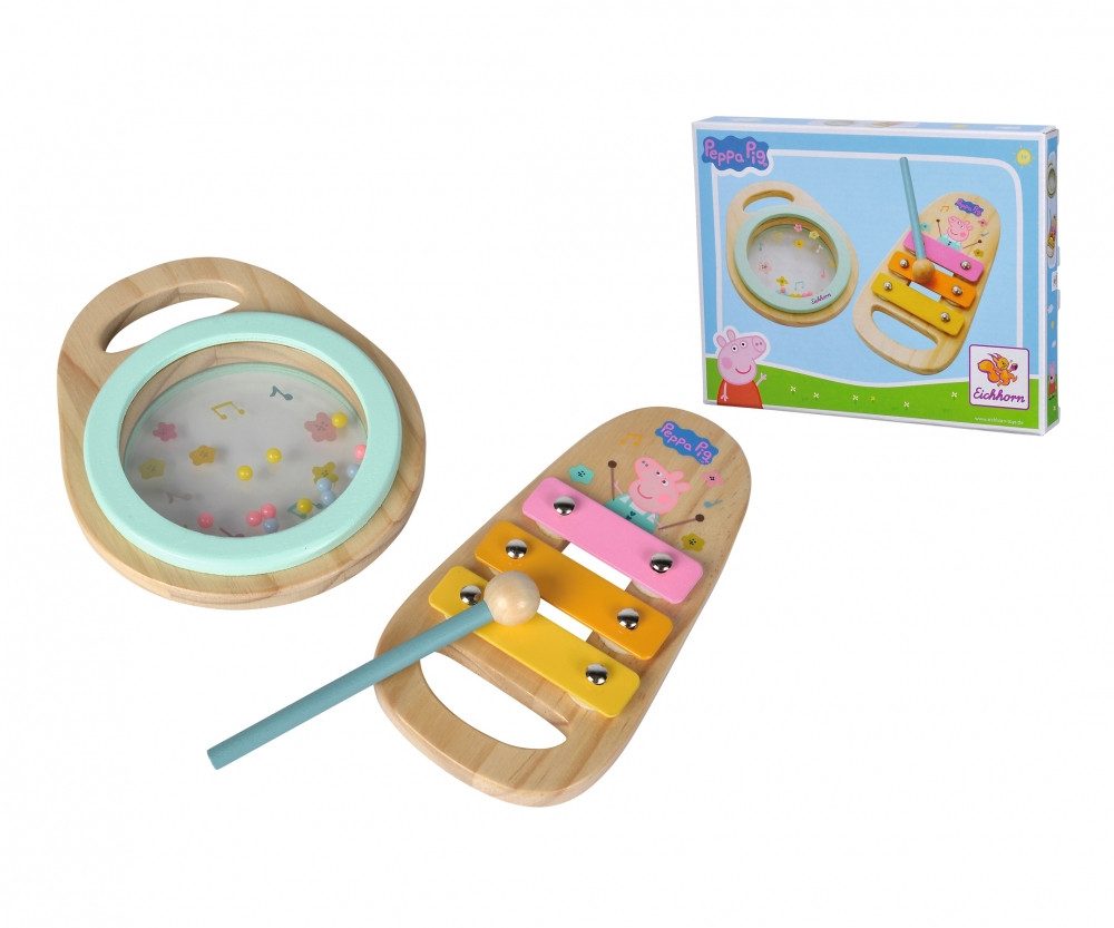 Eichhorn Lernspielzeug Eichhorn Peppa Pig Holz-Musikset, 2-tlg.
