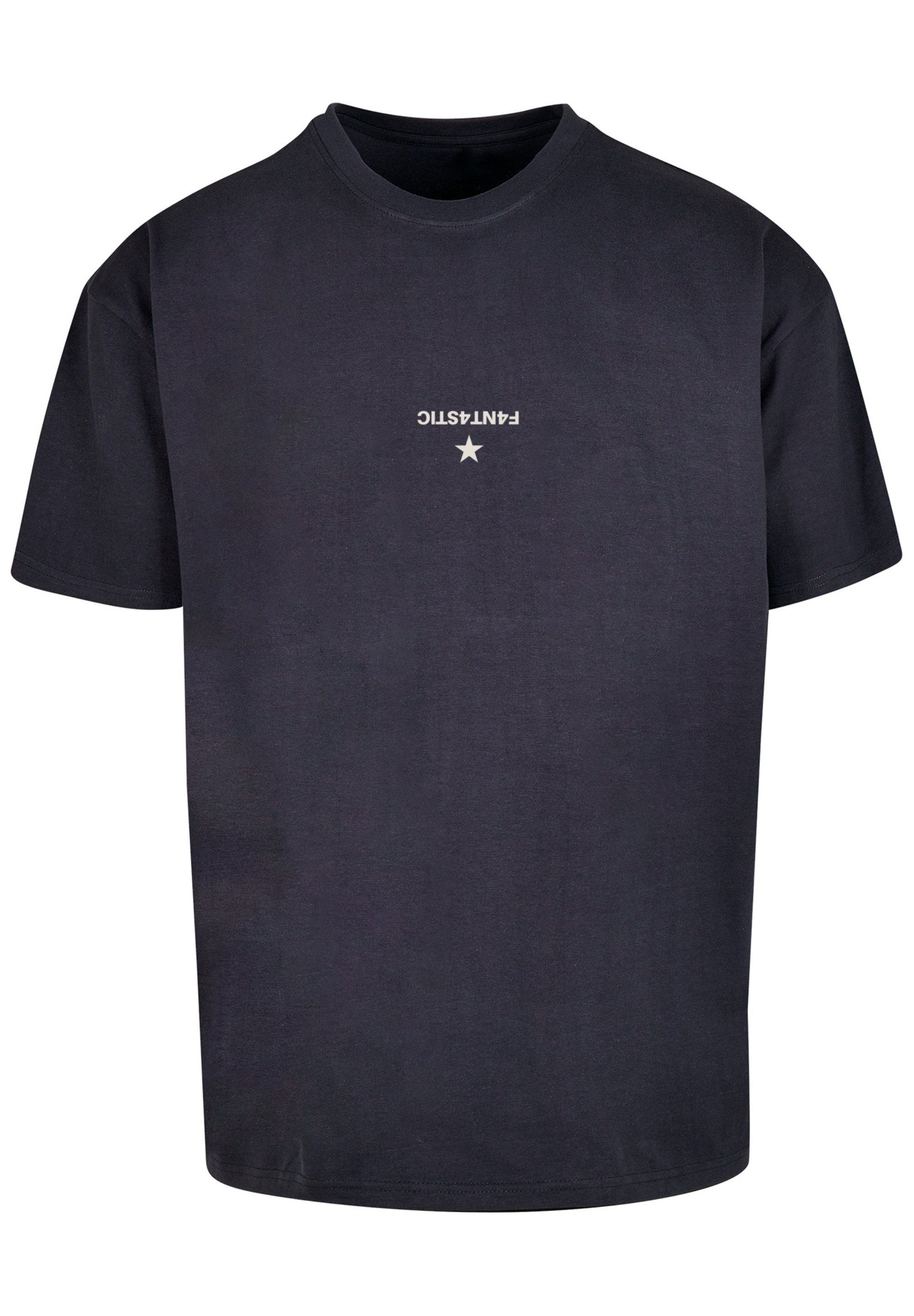 Geometric Print navy T-Shirt Grau F4NT4STIC