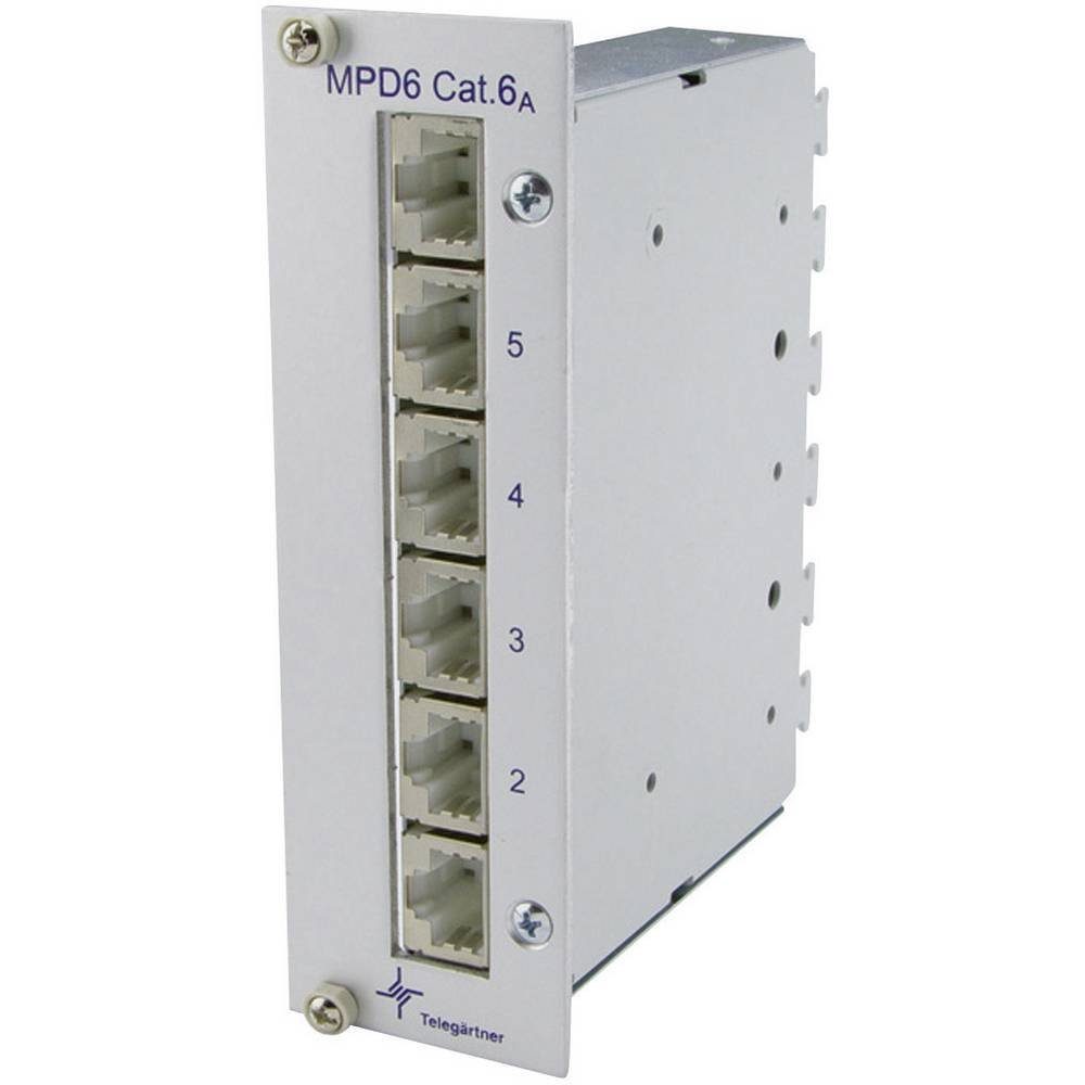 6 Port Mini Patchpanel CAT 6a mit Frontplatte Netzwerk-Patch-Panel