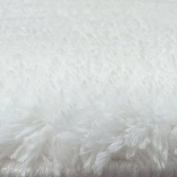 Teppich Moderner Teppich hoch und weich in schönem schneeweiß, TeppichHome24, rechteckig