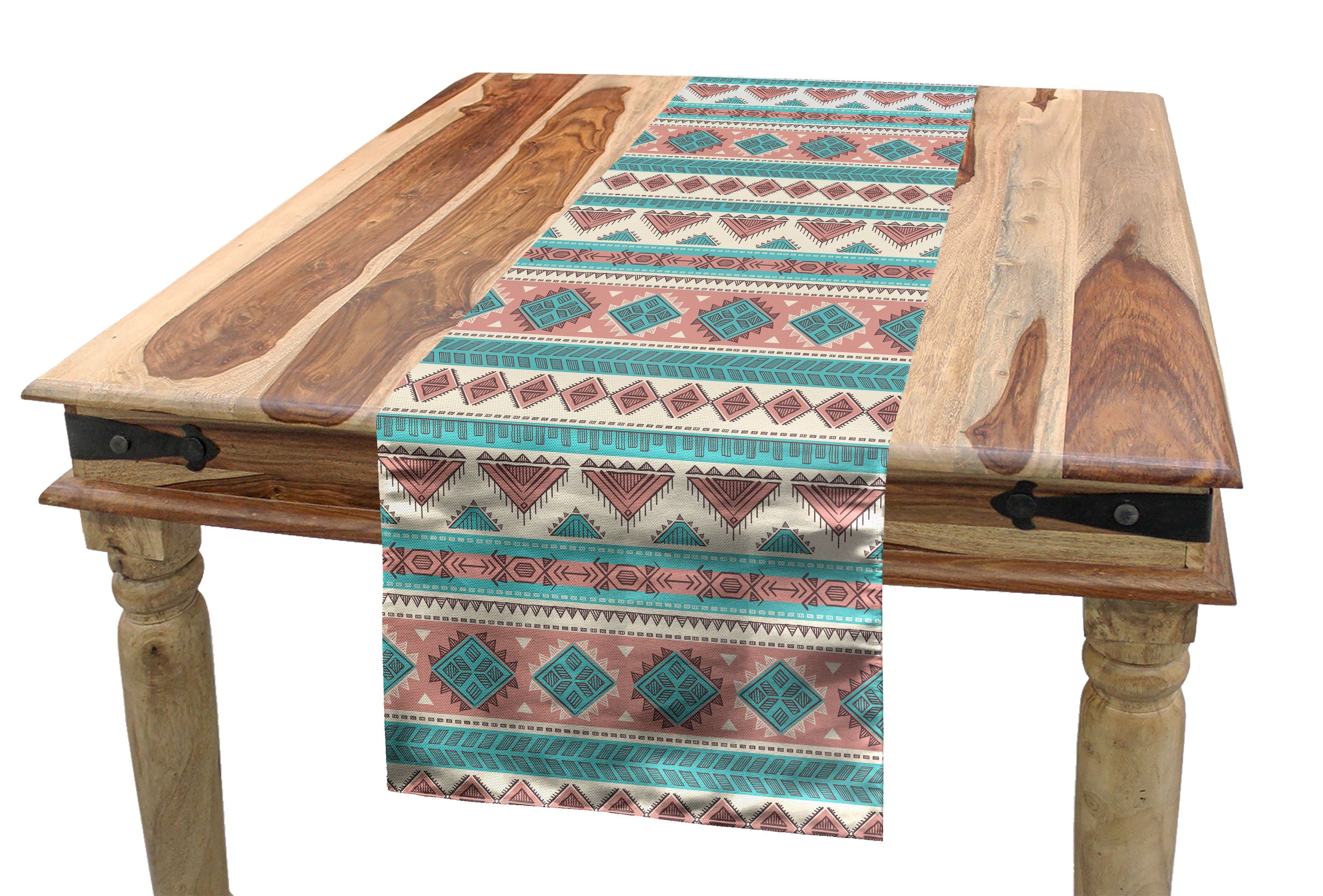 Esszimmer Rechteckiger Aztec Stammes Dekorativer Küche Abakuhaus Tischläufer Art Tischläufer, Style