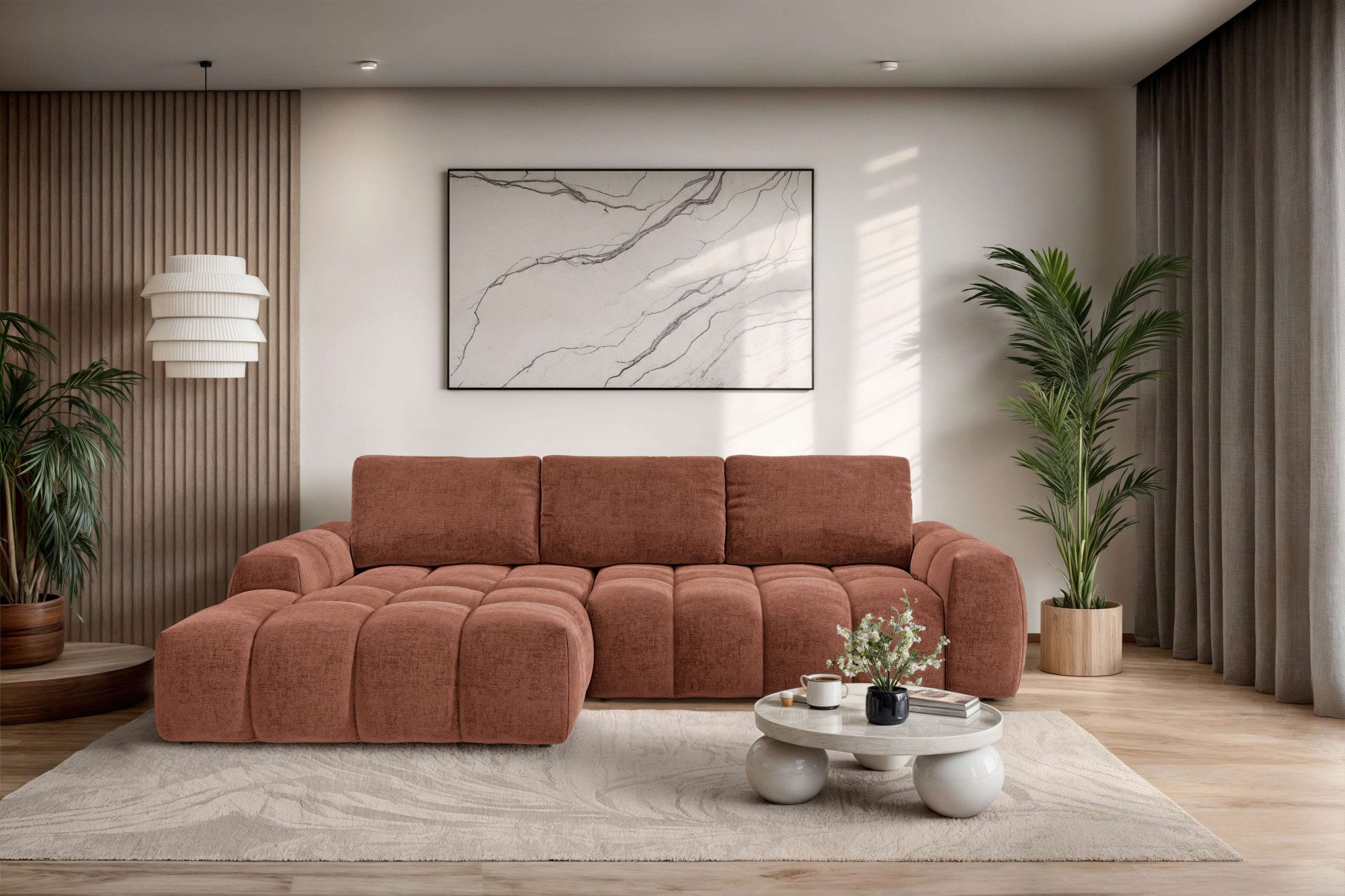 OTTO home Ecksofa AZITA L-Form, 270 cm - OTTO. Verlässliche Qualität., wahlweise als Schlafsofa m. Bettkasten, Bubble-Optik