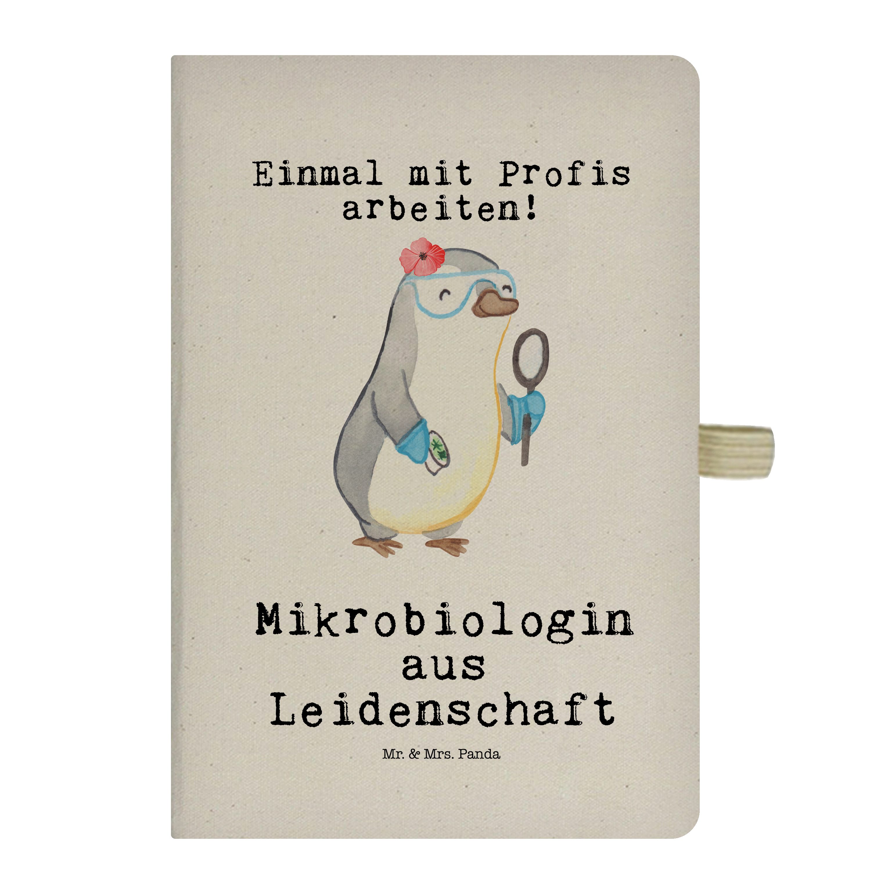 Geschenk, Panda & - Mr. - Transparent Leidenschaft Mrs. Panda Mikrobiologin Mr. & aus Mrs. Forschung, L Notizbuch