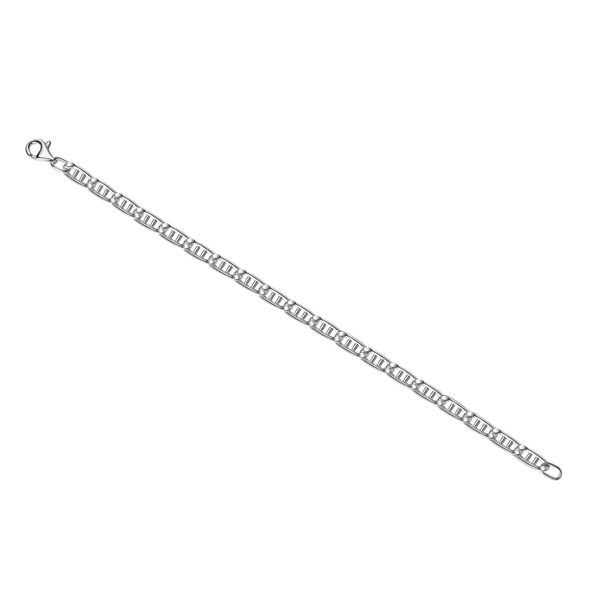 Vivance Armband 925/- Sterling Silber weiß Doppel-Stegpanzerarmband 23 cm | Silberarmbänder