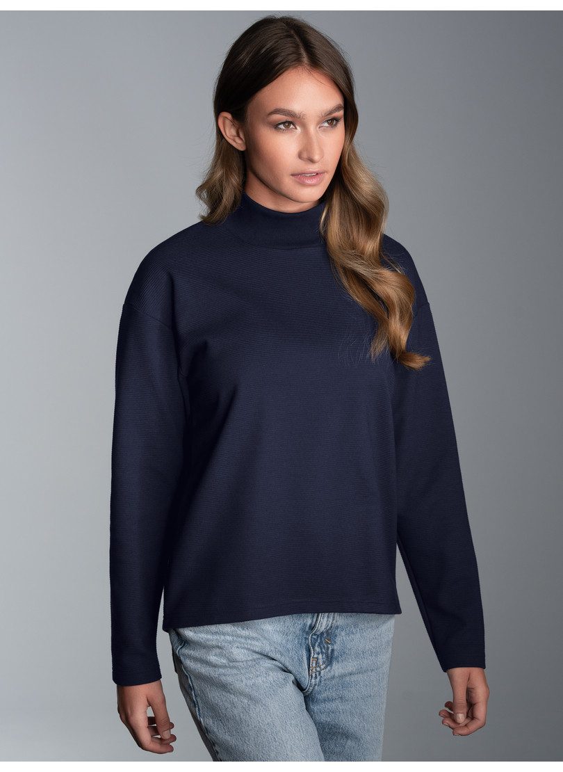 Trigema Sweatshirt TRIGEMA Sweatshirt mit Stehkragen