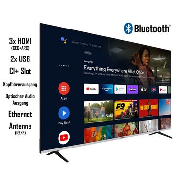 Telefunken QU70AN900S QLED-Fernseher (177 cm/70 Zoll, 4K Ultra HD, Android TV, Smart TV, HDR Dolby Vision, Triple-Tuner, Bluetooth, Dolby Atmos)