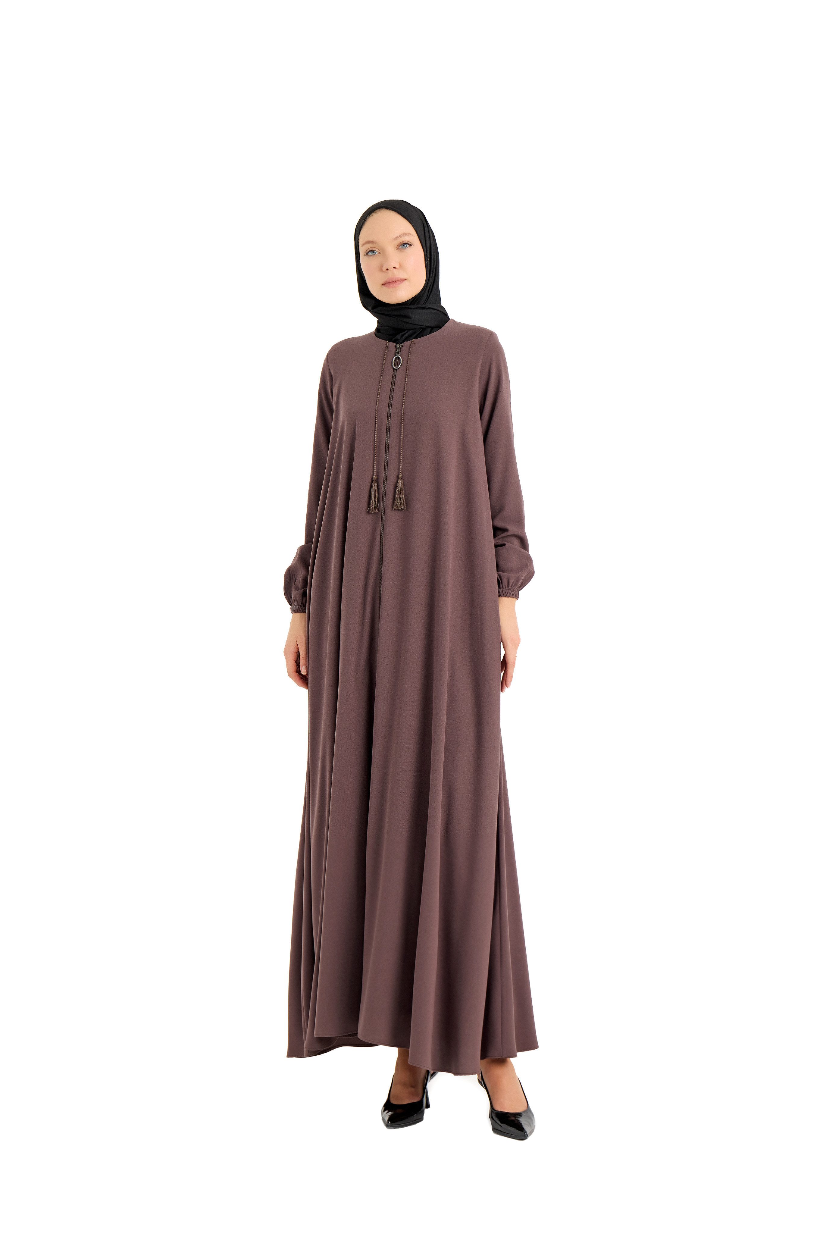 ELYANUR Maxikleid Hochwertige erweiterte Abaya