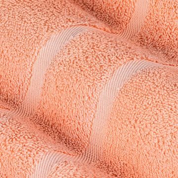 StickandShine Handtuch Handtücher Badetücher Saunatücher Duschtücher Gästehandtücher in Peach zur Wahl 100% Baumwolle 500 GSM