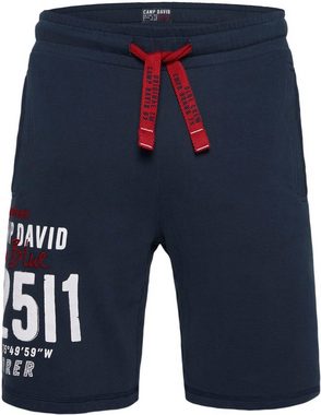 CAMP DAVID Sweatbermudas mit Logodruck